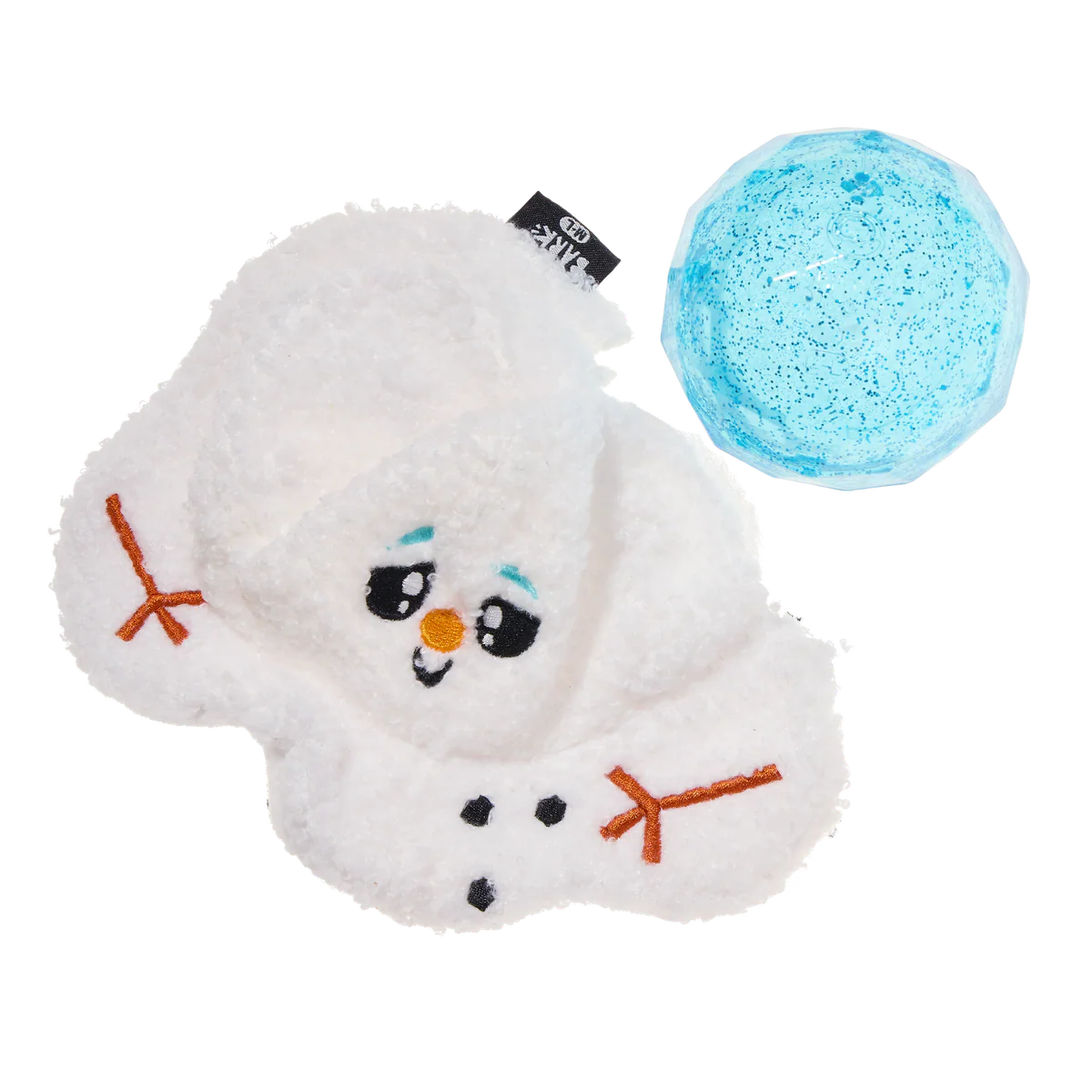 Slushy The Snowman Durable Super Chewer 2-in-1 Rip and Reveal Dog Toy