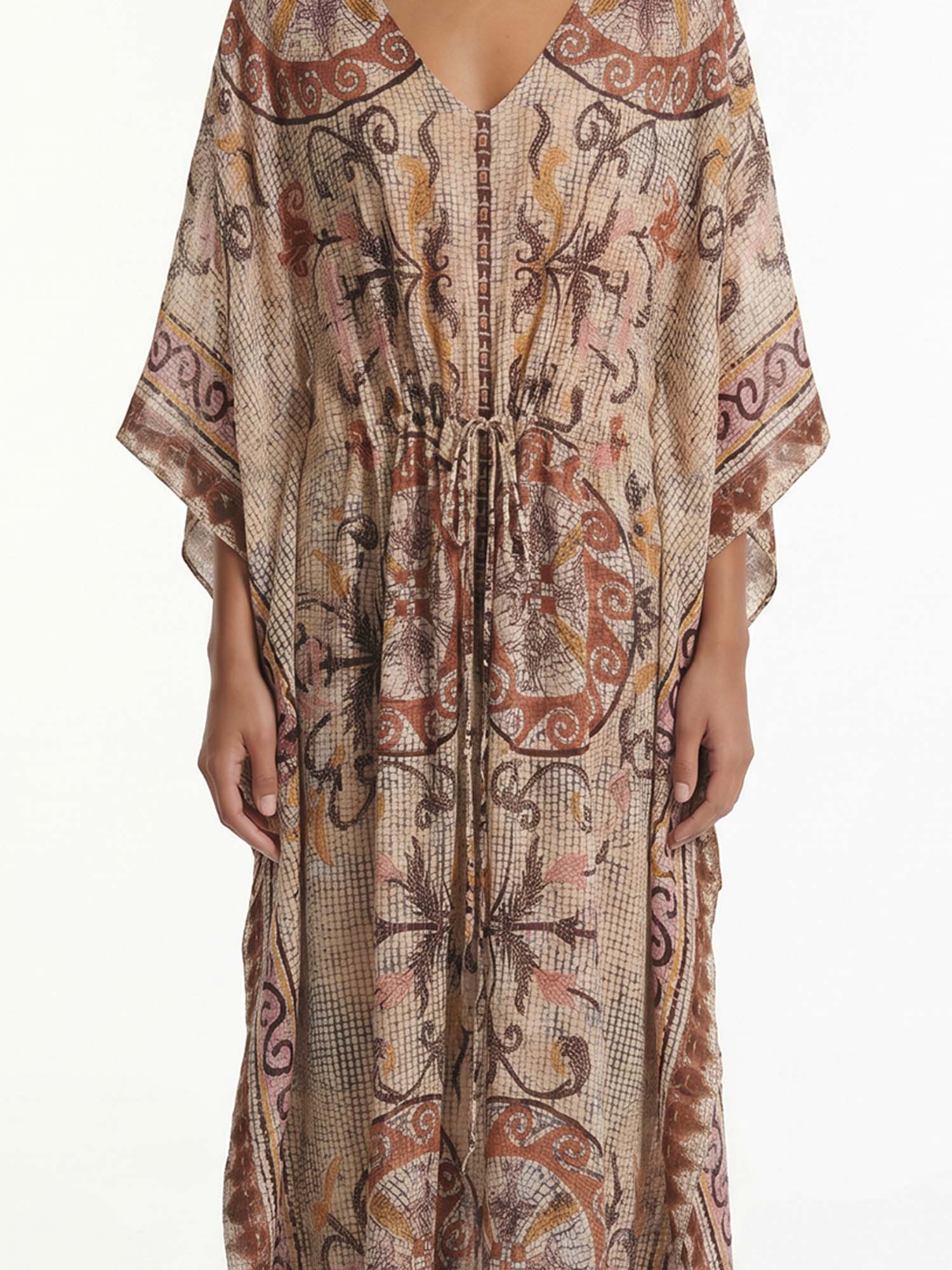 Desert Mirage Pattern Flow Maxi Dress