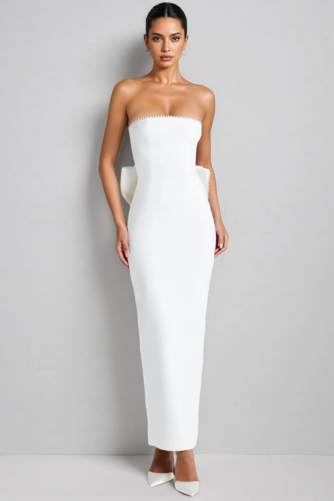 Gerald Plunge Backless Butterfly Maxi Dress