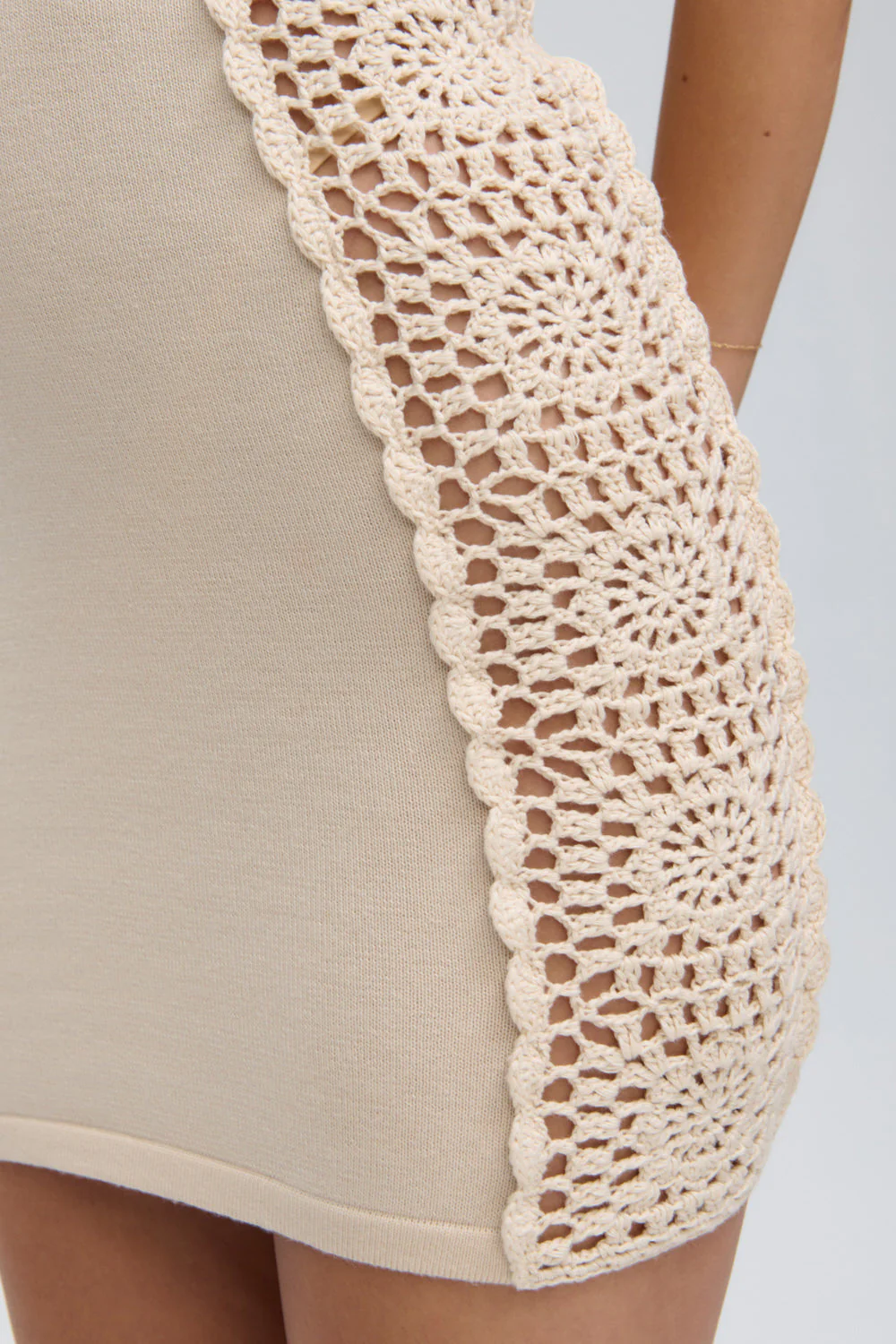 Fleur Crochet Knit Mini Dress - Summer Crochet