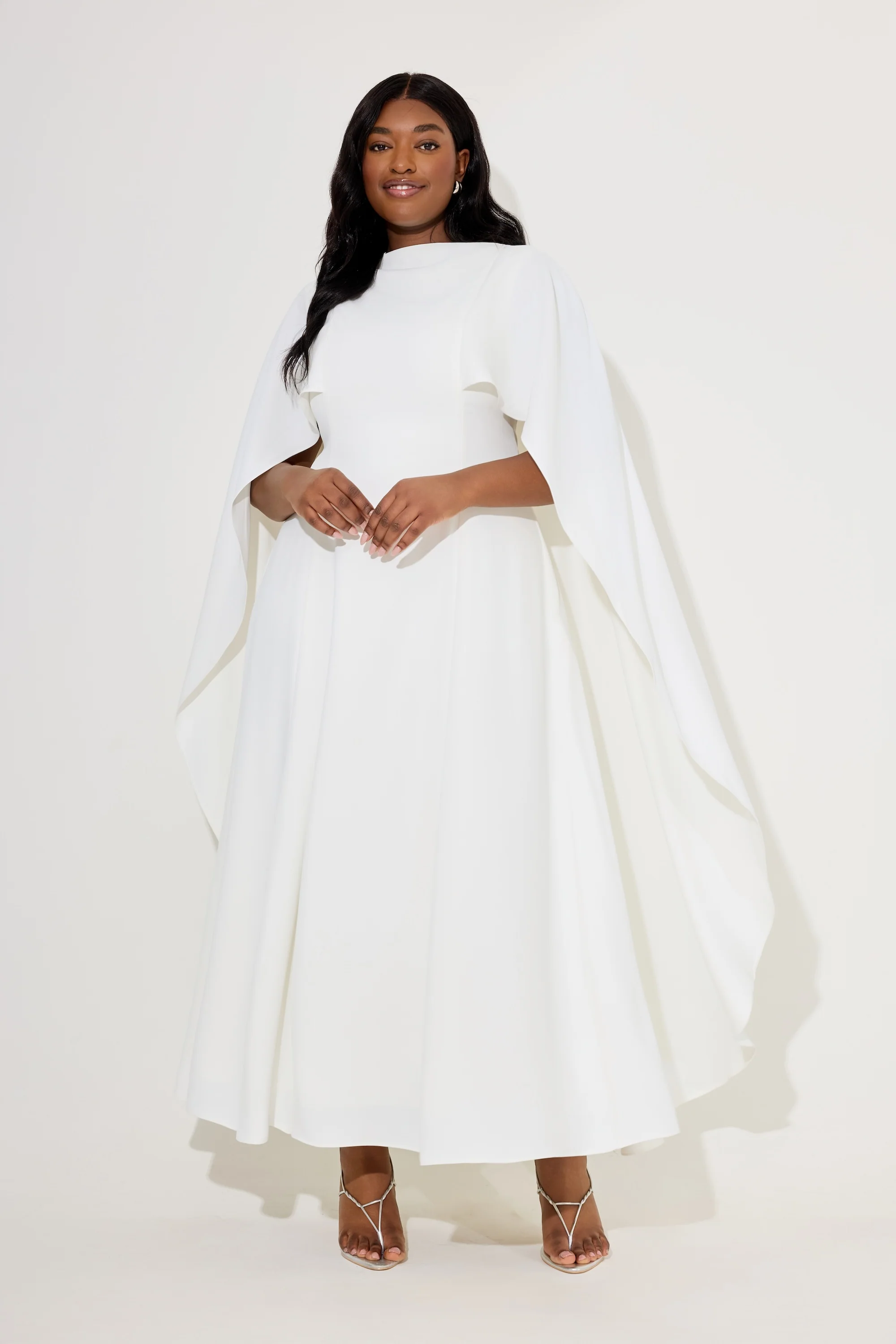 Cape Midi Dress