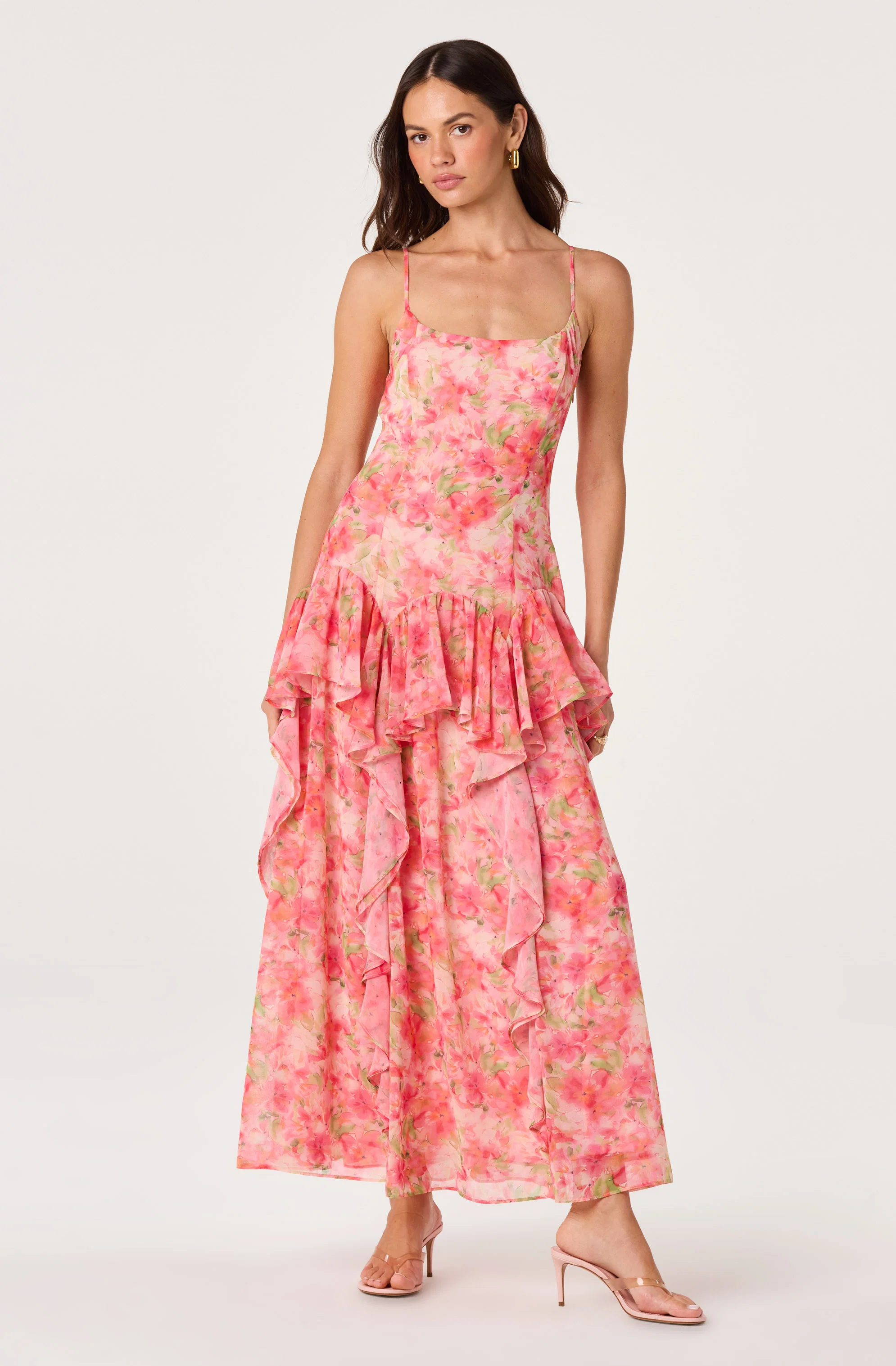 Livia Floral Ruffle Maxi Dress