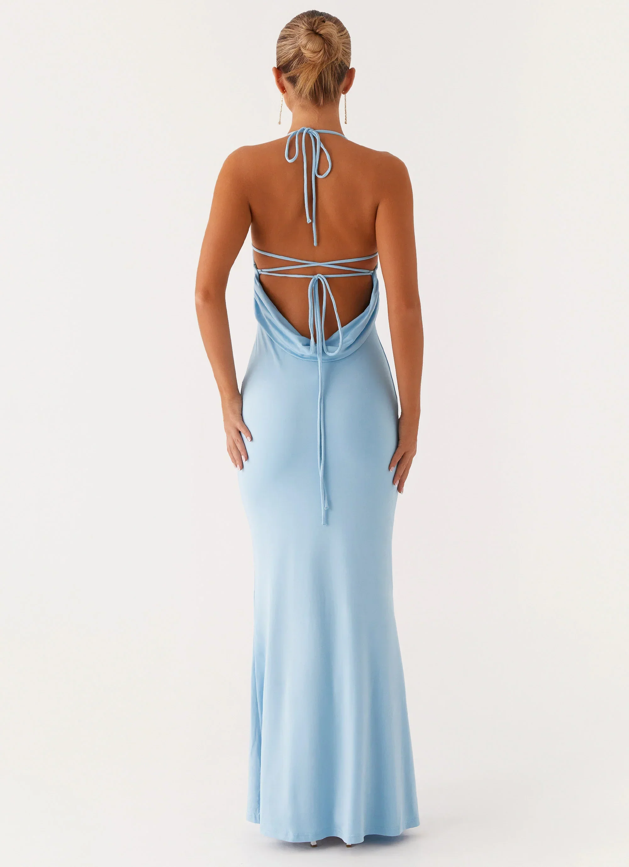 Talk About Us Maxi Dress - Blue - luluinthesky