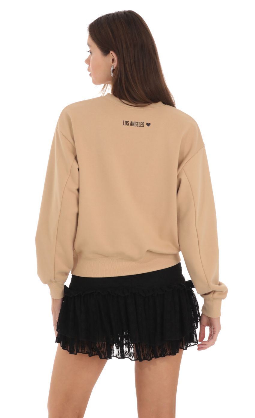 Lucy in the Sky Crew Jumper in Brown