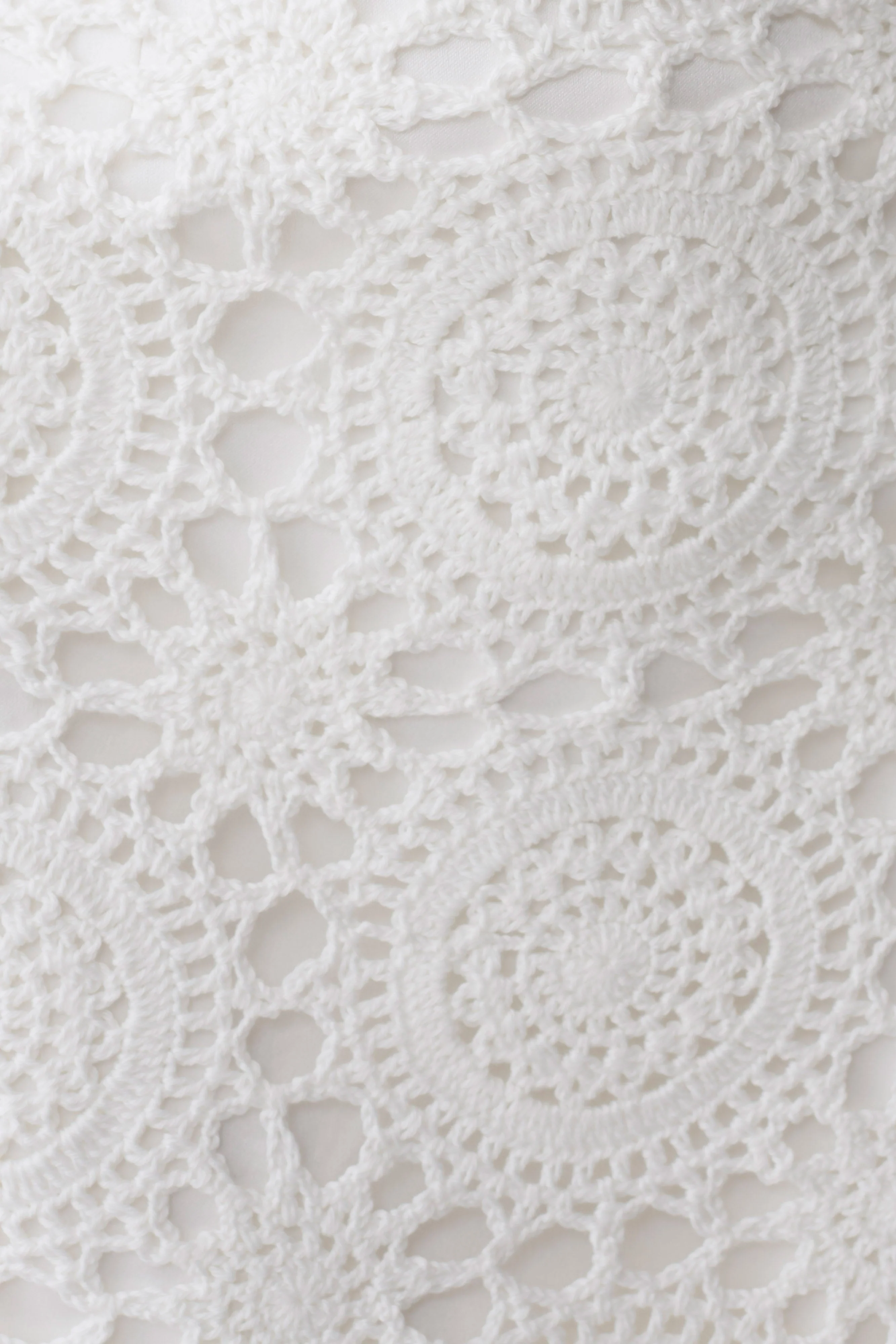 Stasia Strapless Crochet Mini Dress - White - luluinthesky