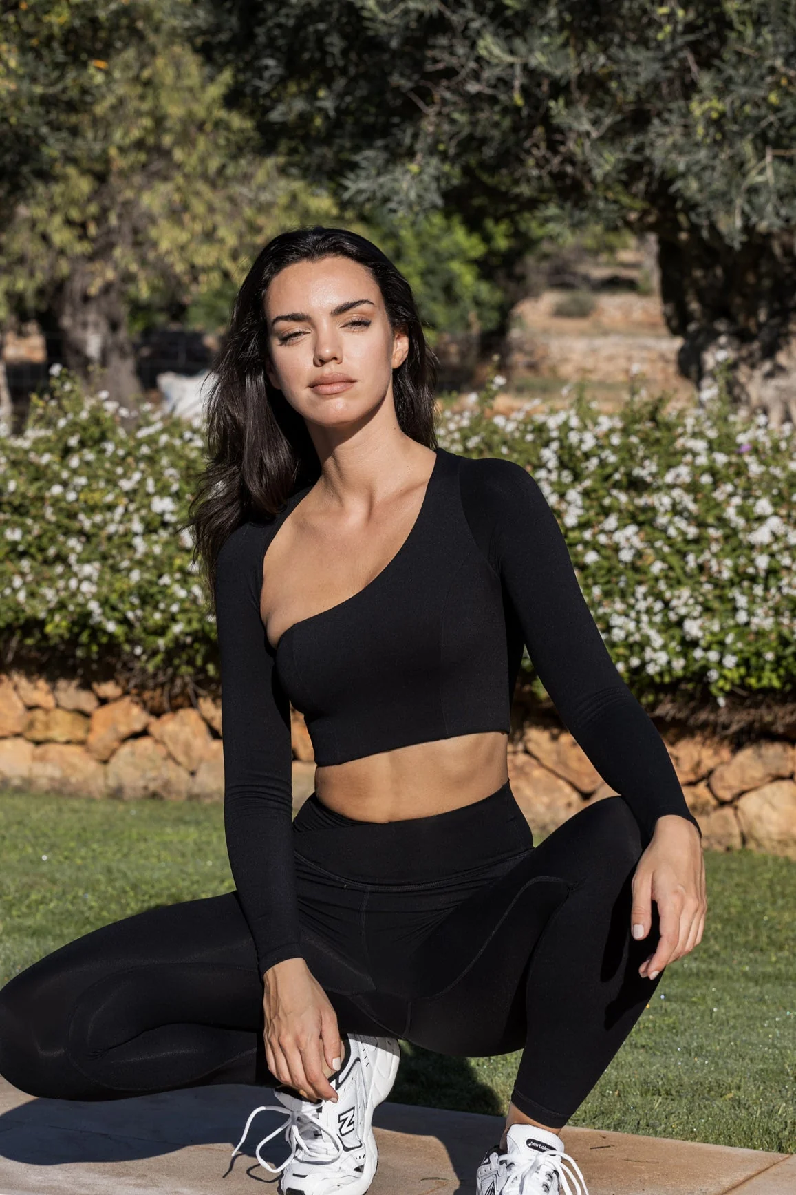 Unique Cut Long Sleeve Crop Top