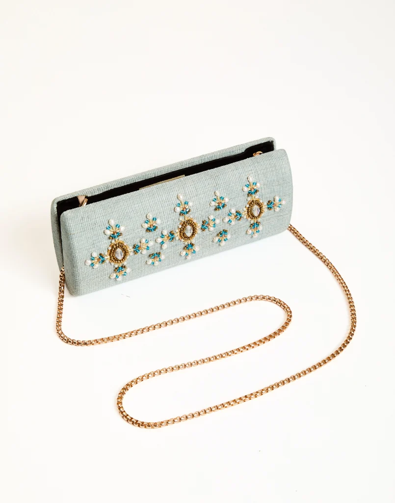 Peridot Beaded Clutch