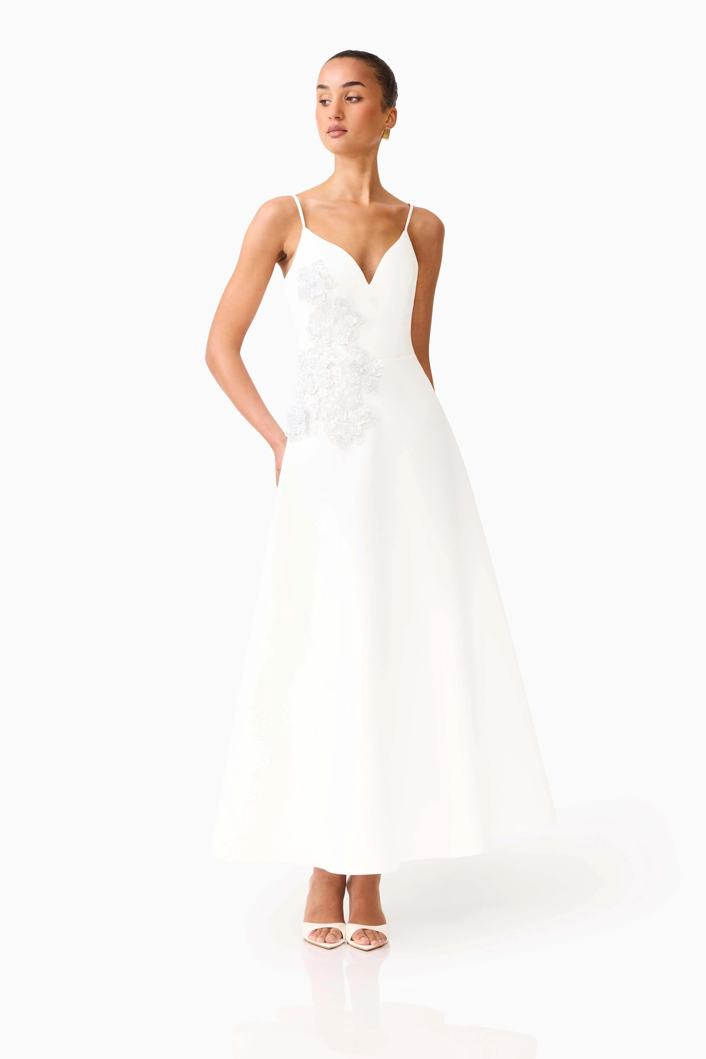 Stella A-Line Gown in White