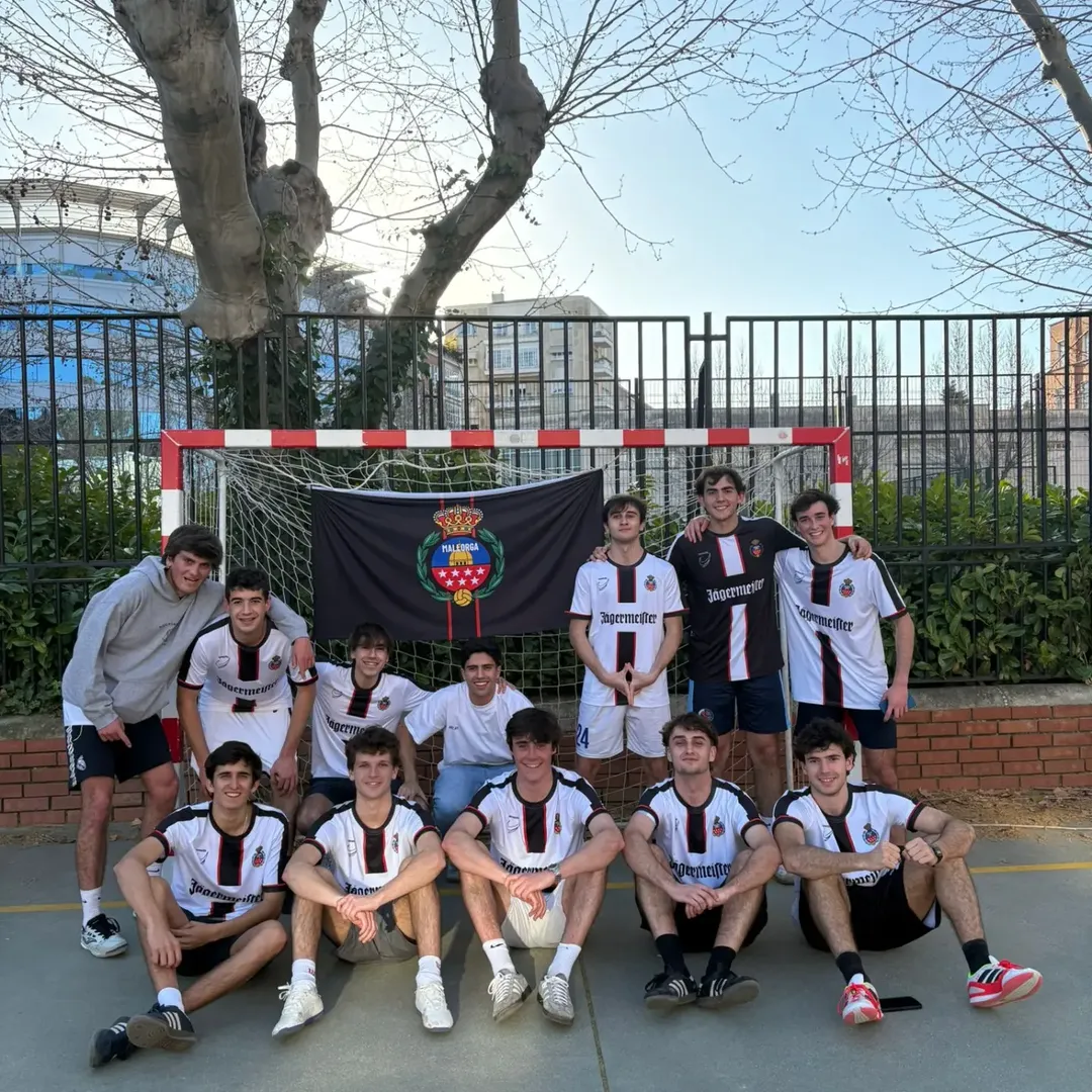 Mallorga FC team wearing their custom MOMUTO football jerseys in Madrid, ETSII