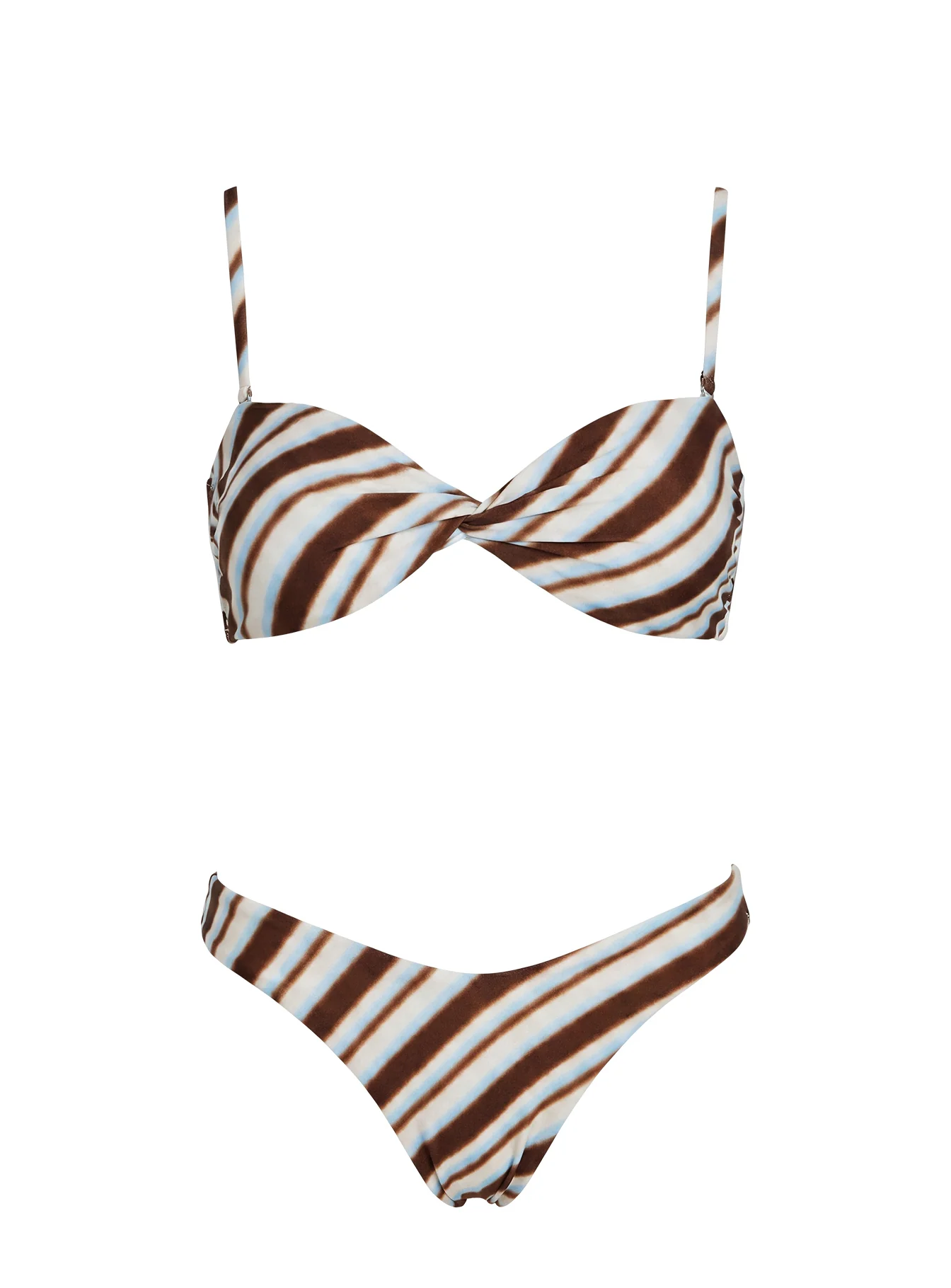 Amplitude Bikini Top Blue Multi Stripe