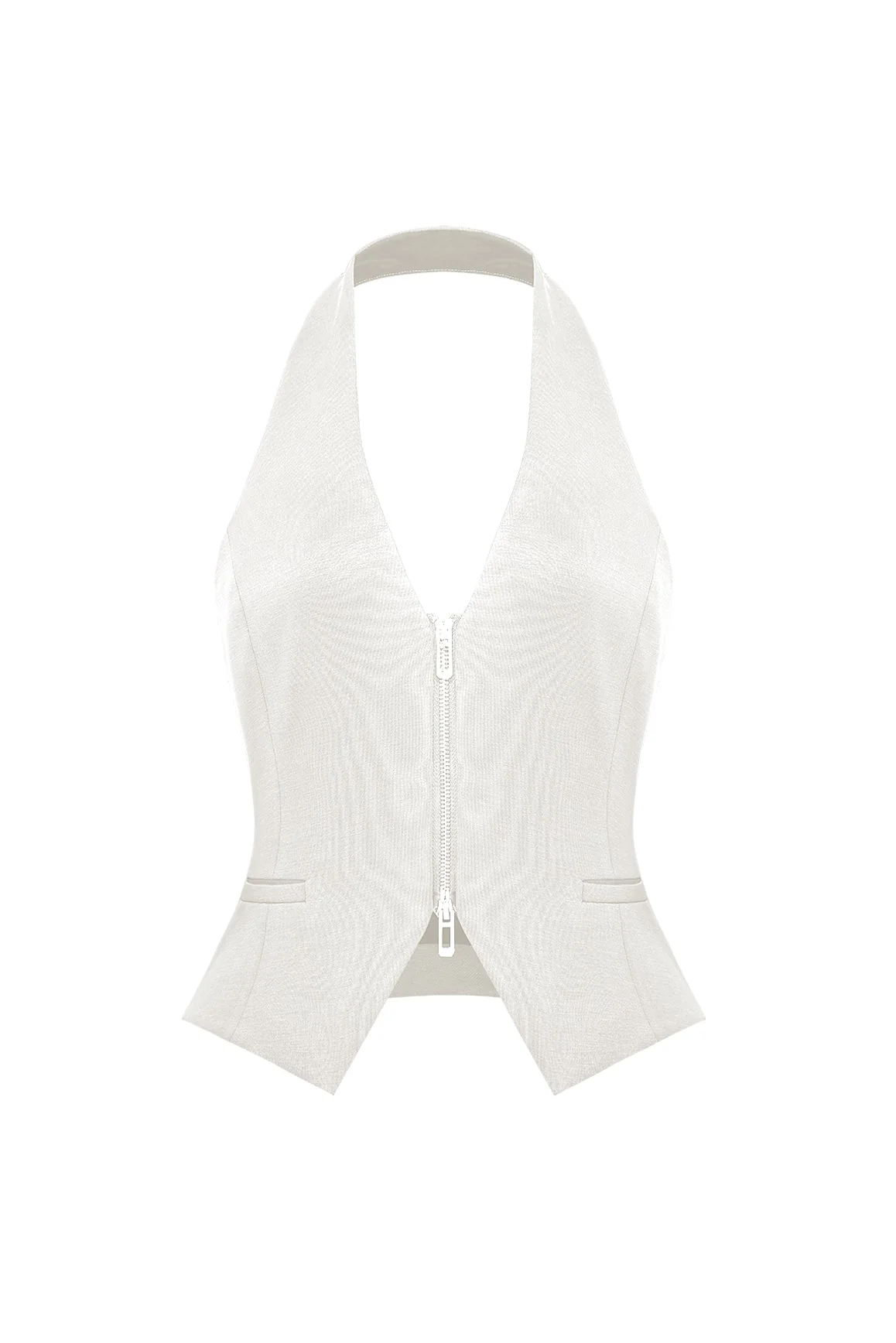 Mere Dual-Zip Halter Vest