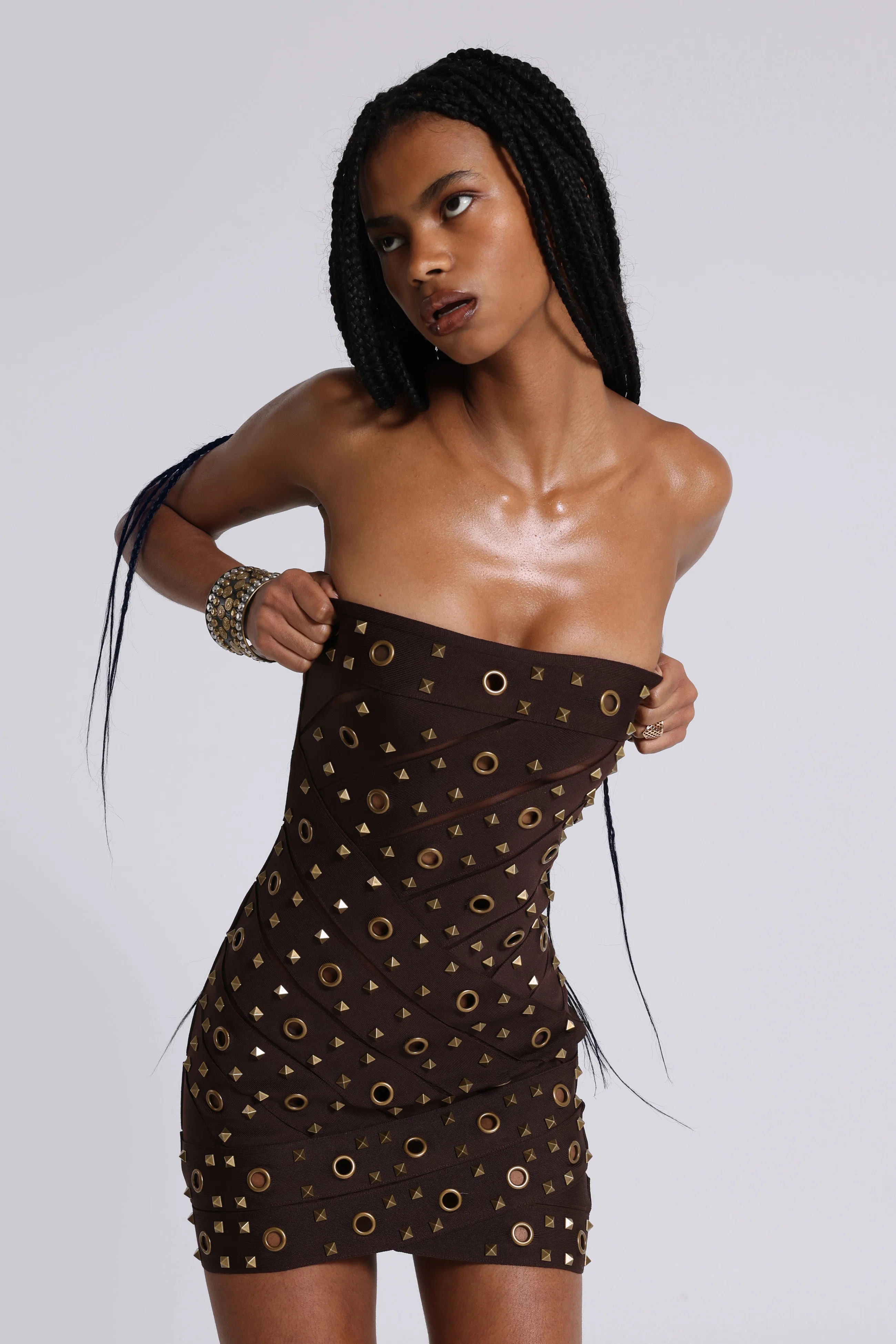 Serena Studded Bandage Dress