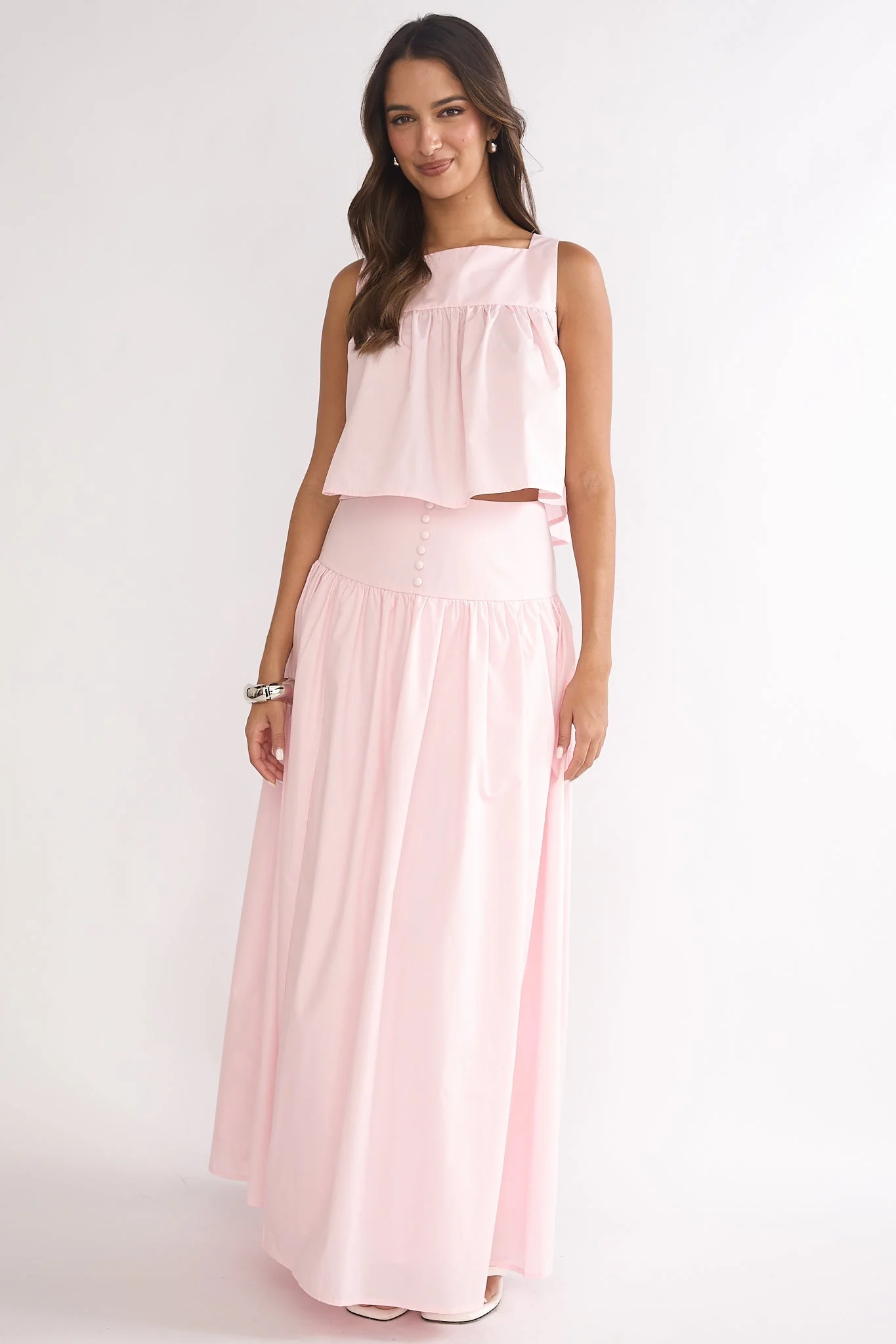 Starlina Wide Waistband Maxi Skirt Rosewater - luluinthesky