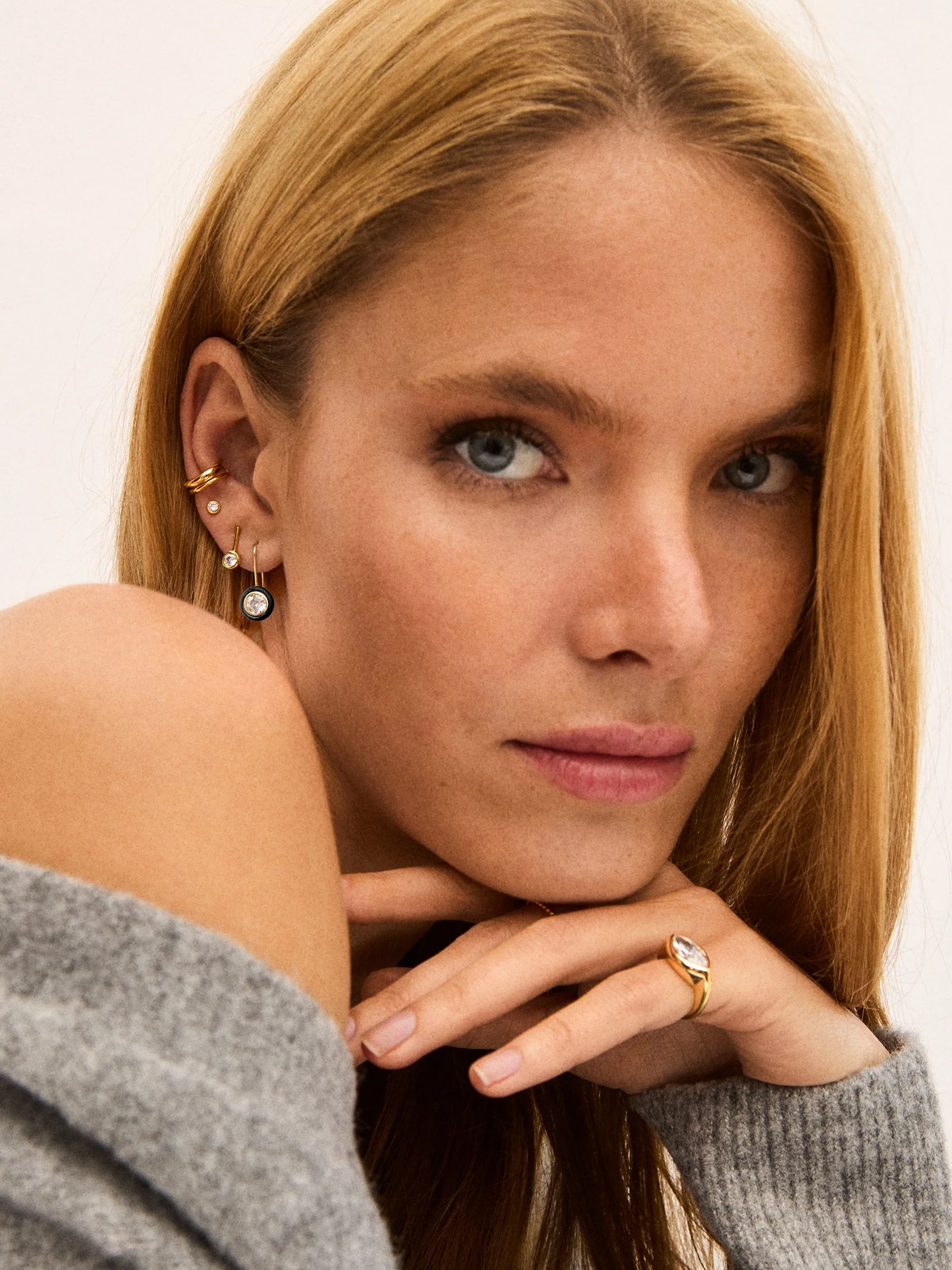 Fallon 14K Gold Semi-Precious Earrings - Onyx