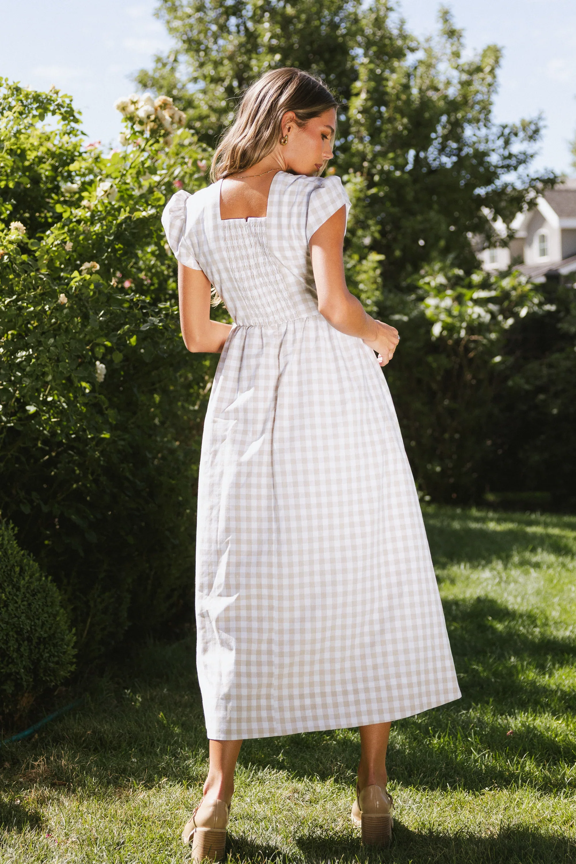 Amani Plaid Maxi Dress