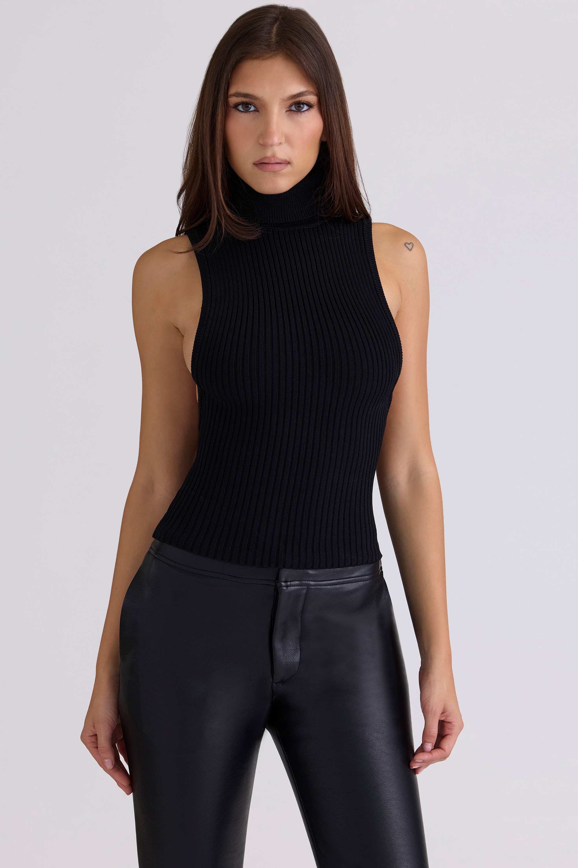 Black Backless Top