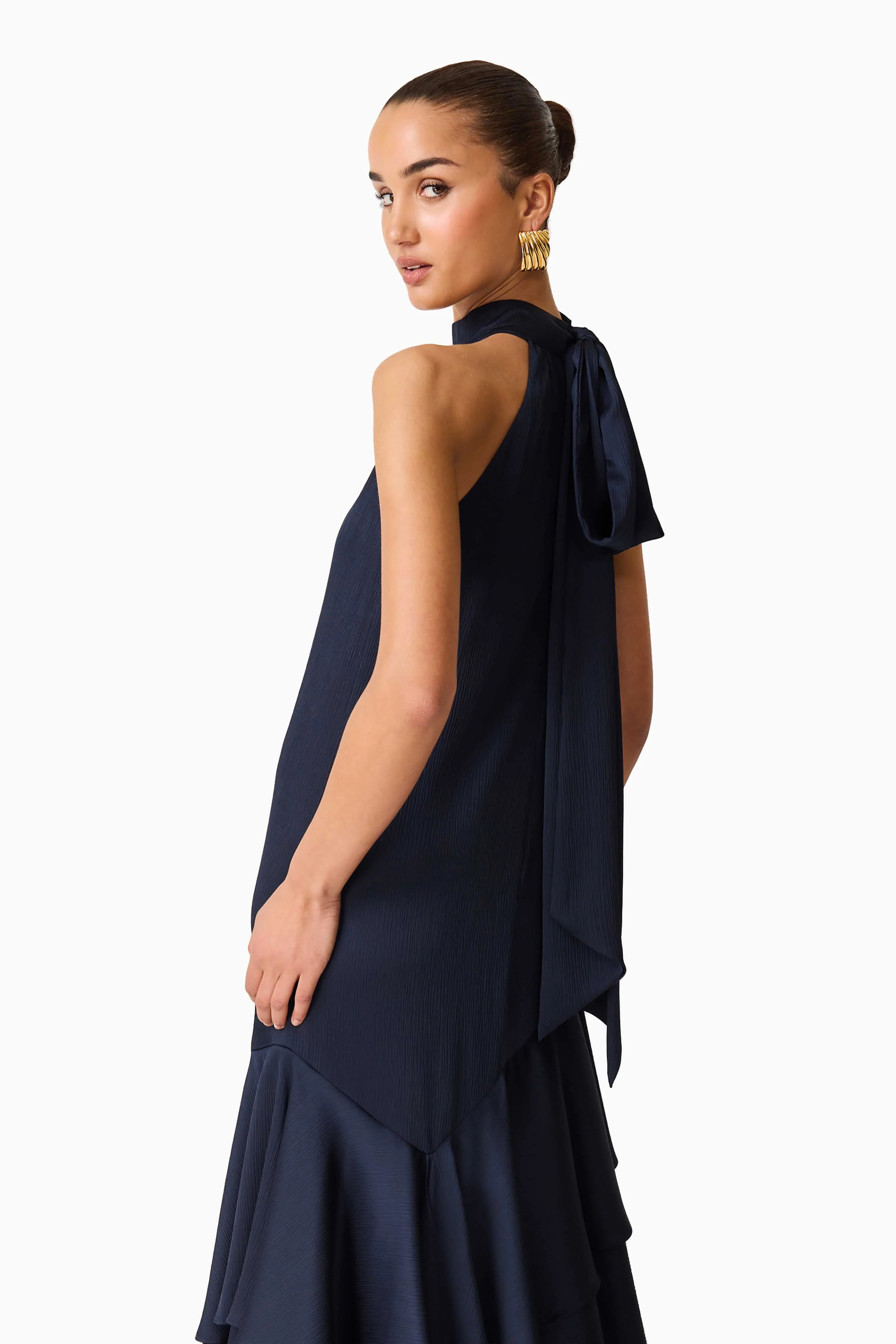 Varella Halter Gown in Navy