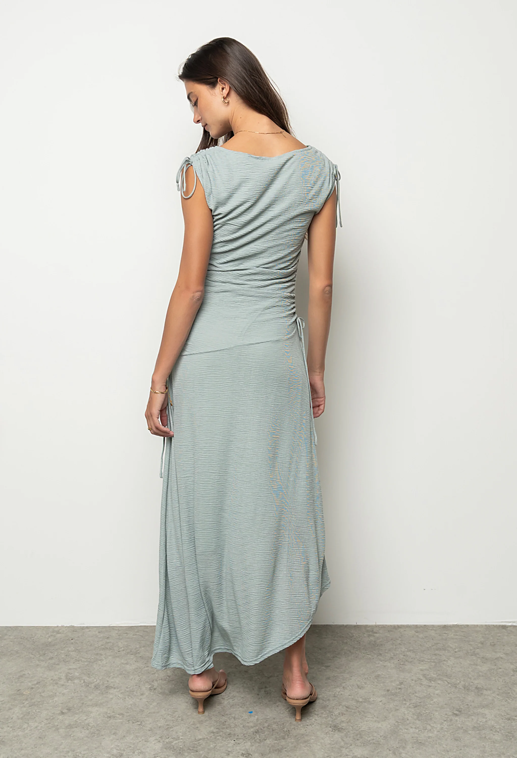 Remi Textured Maxi Dress in Blue - FINAL SALE