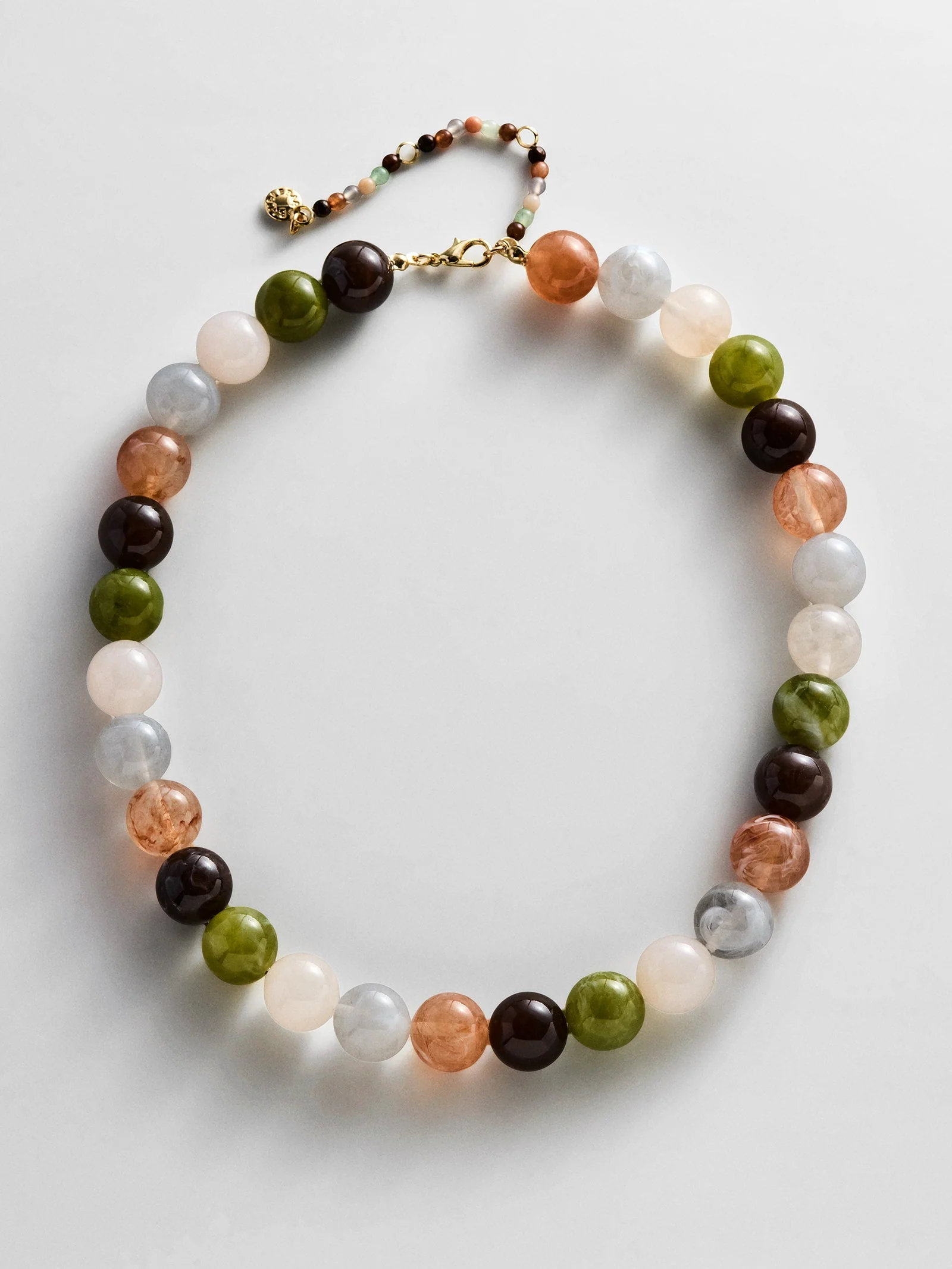 Mini Jane Beaded Necklace - Earth Tones