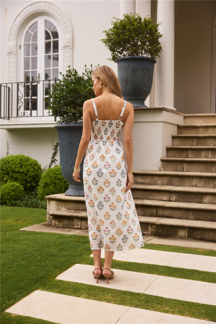 Sunlit Petal Maxi Dress Print