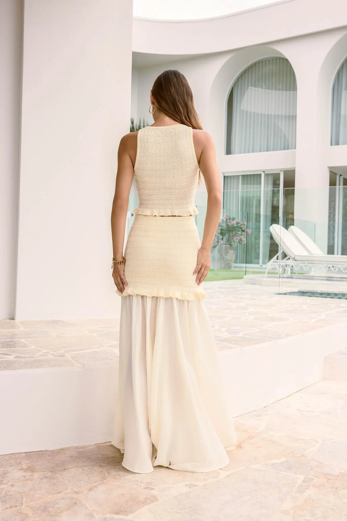 Dear Valentine Maxi Skirt Cream