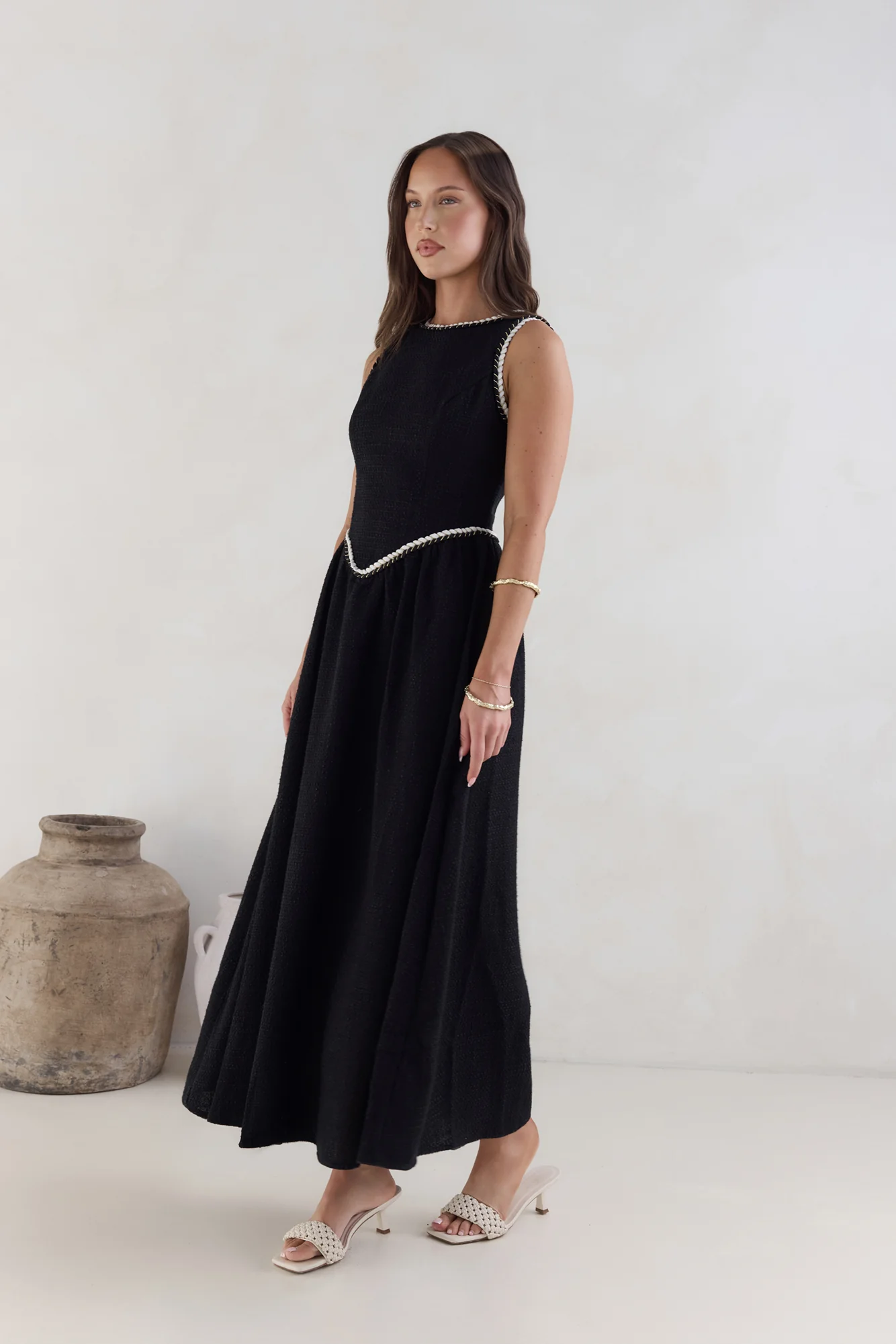 Sea Breeze Stories Maxi Dress Black