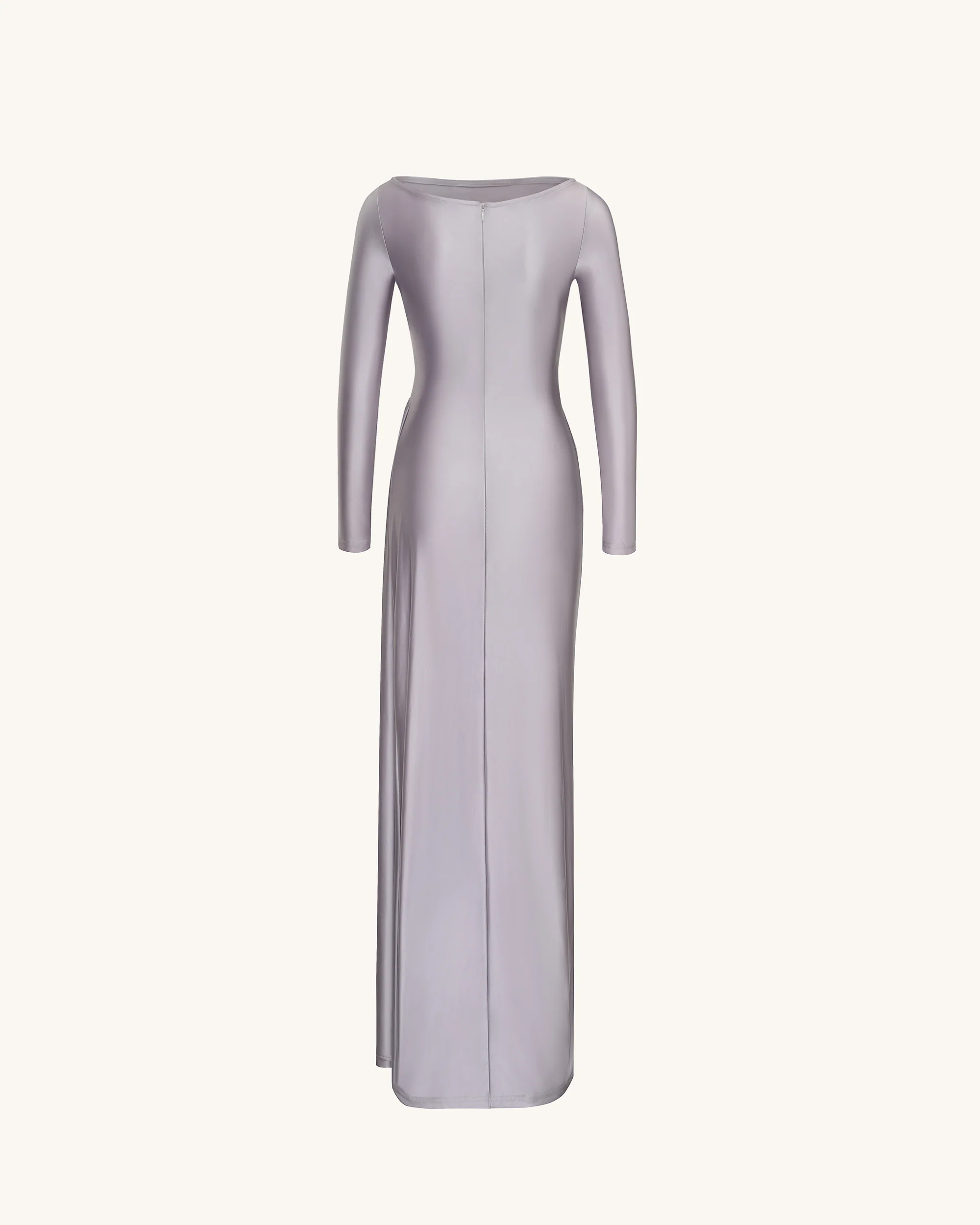 Amara Metallic Ruched Dress - Silver - FASHION NOB