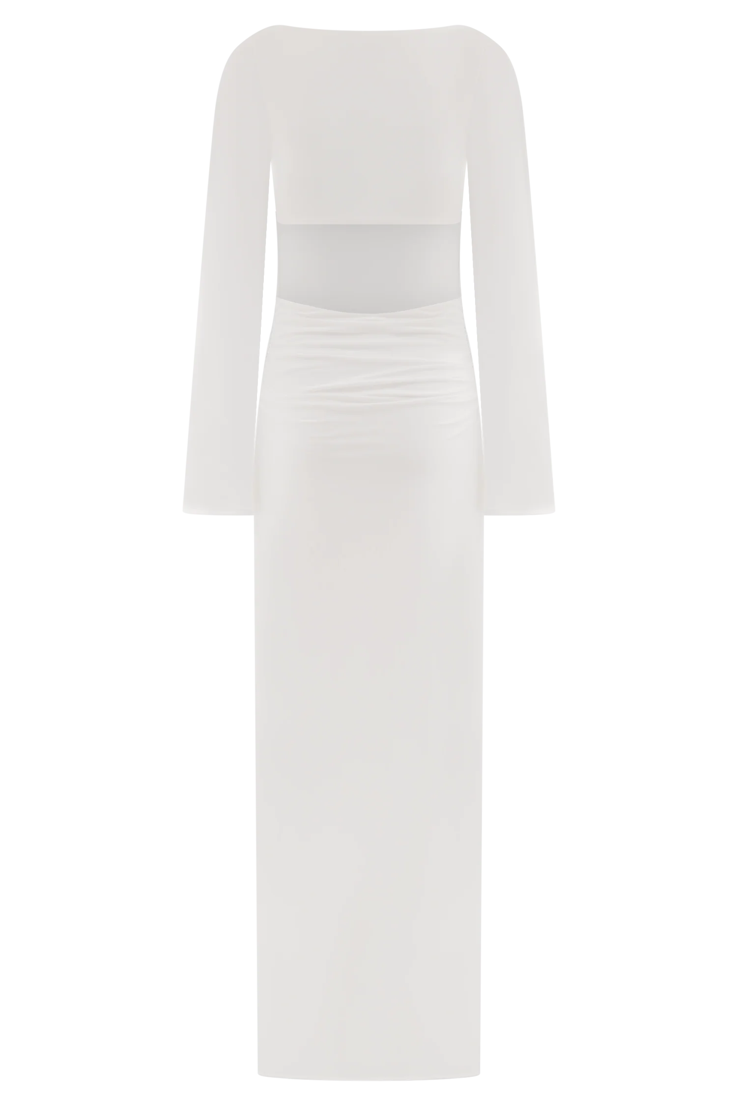 Vienna Slinky Cut Out Maxi Dress - White