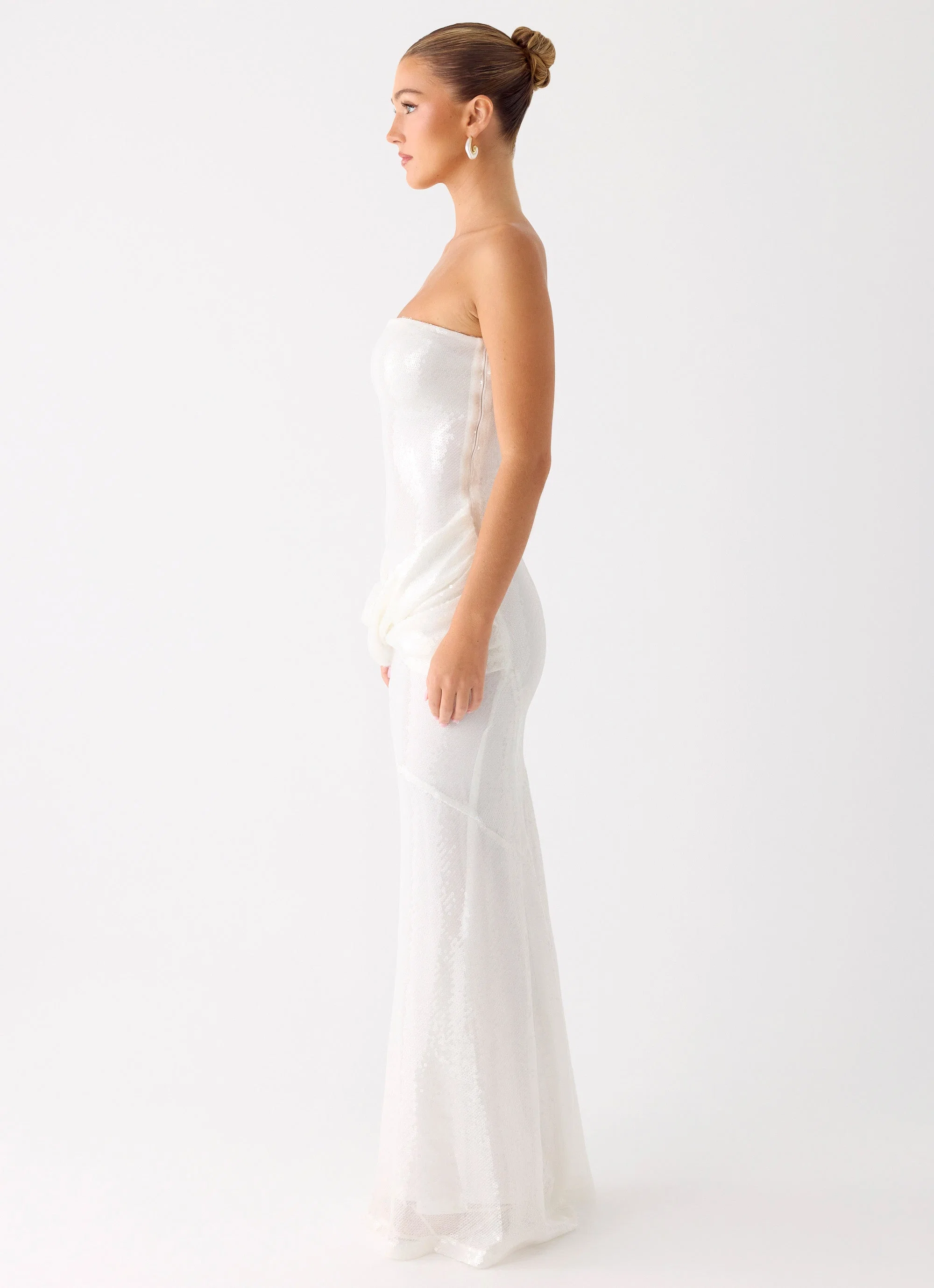 Anticipating Sequin Maxi Dress - White