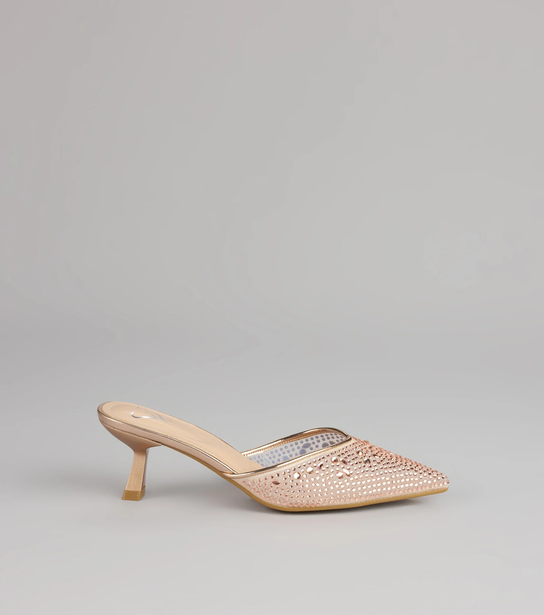 Crystal Beam Pointed Toe Mules