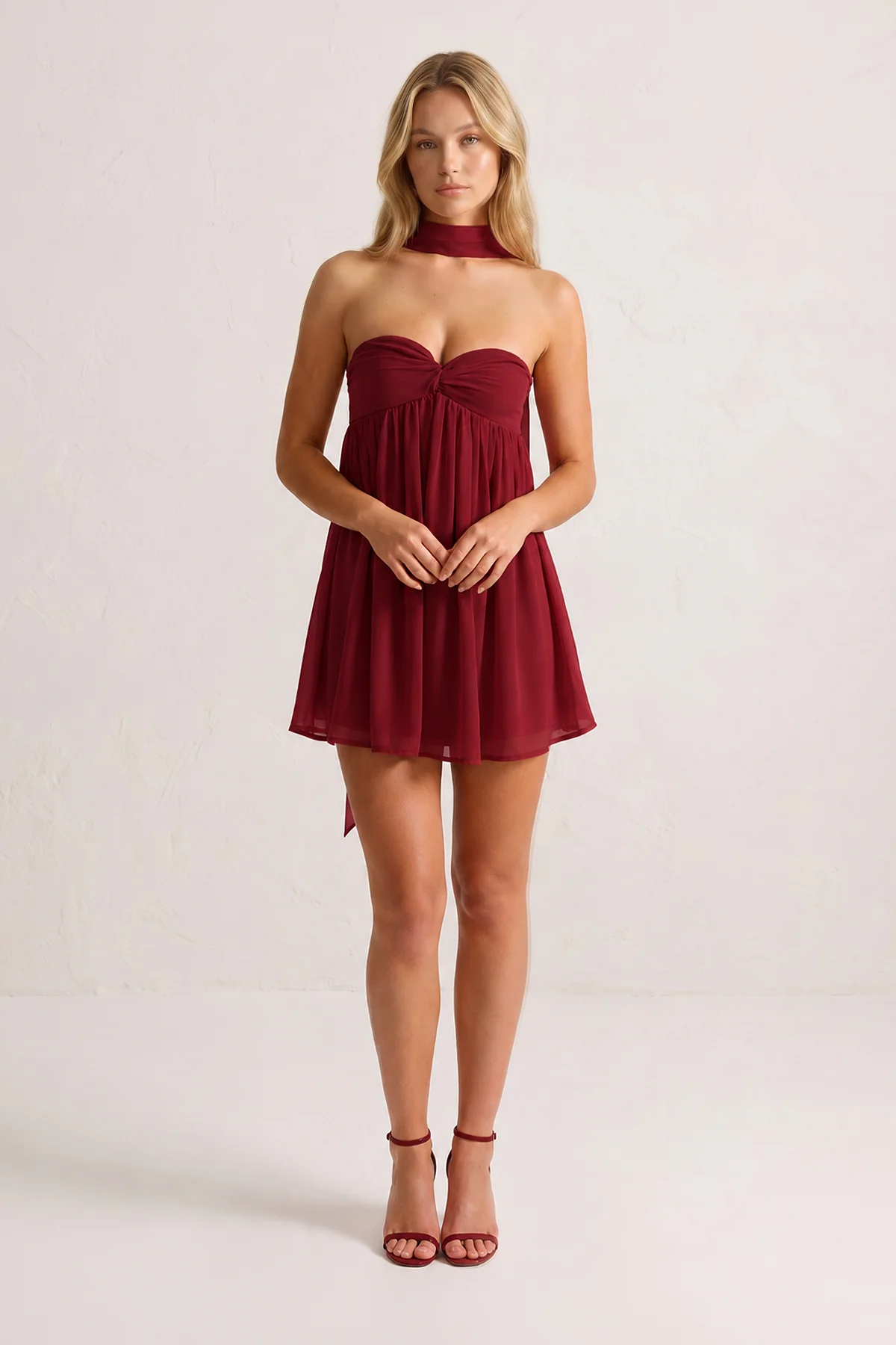 Sweetheart Ruched A-Line Chiffon Homecoming Dress