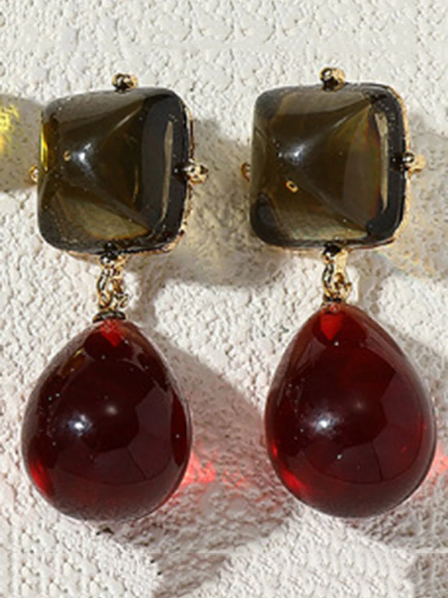 Geometric Rhine Stones Earrings Accessories