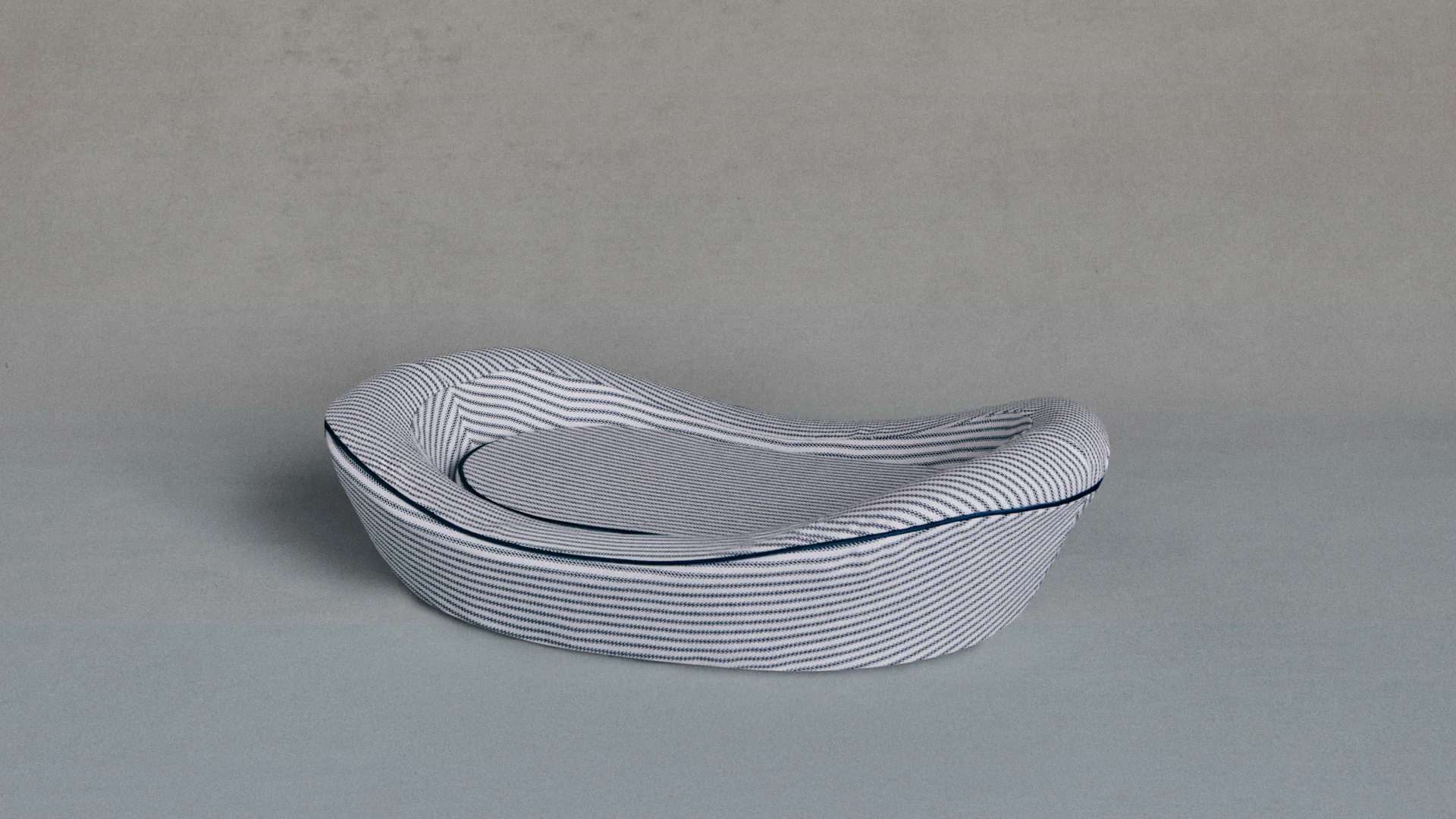 Timeless Dog Bed in Blue Blood Ticking