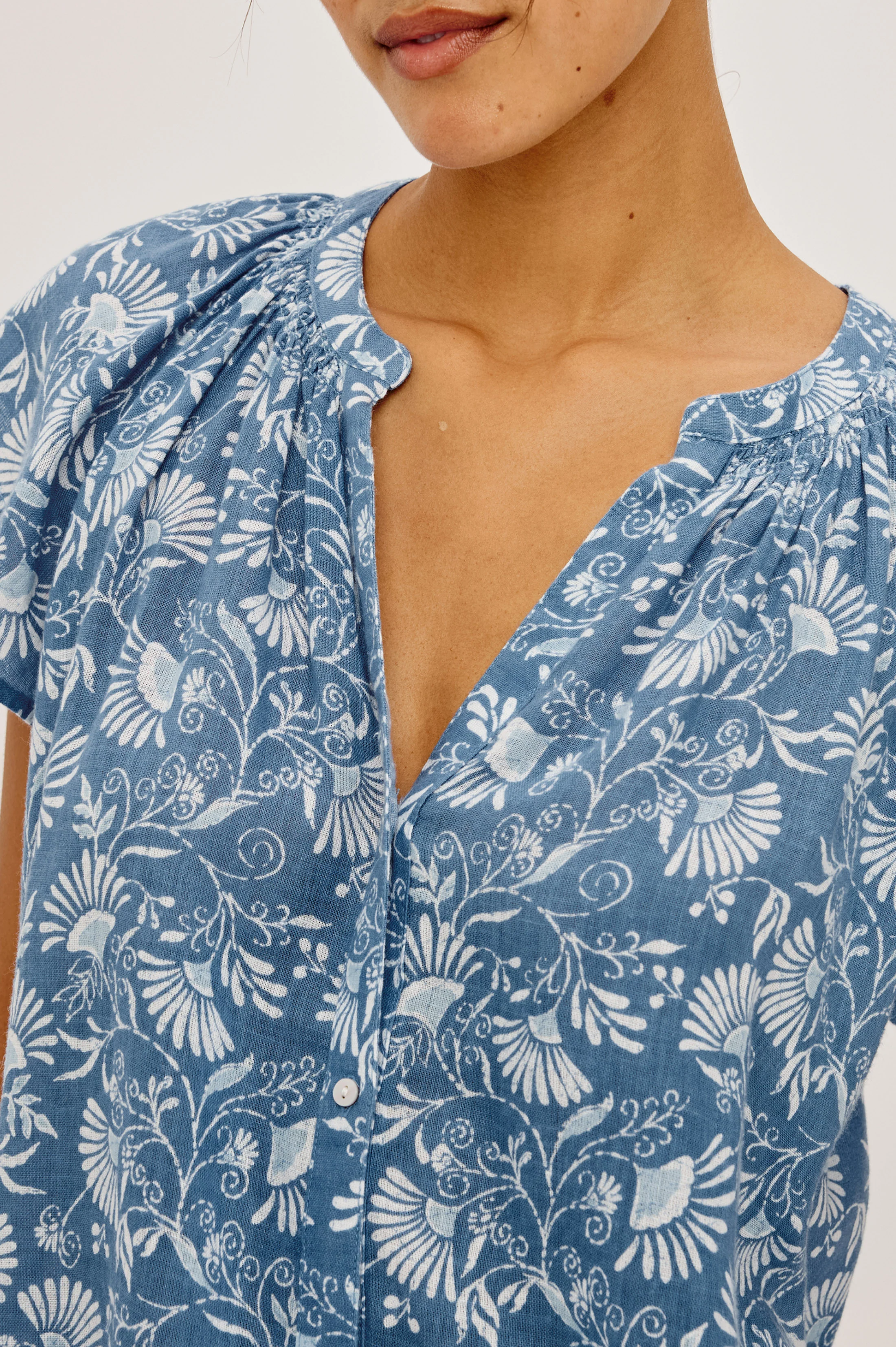 Alena Shirt - Blue Cassia
