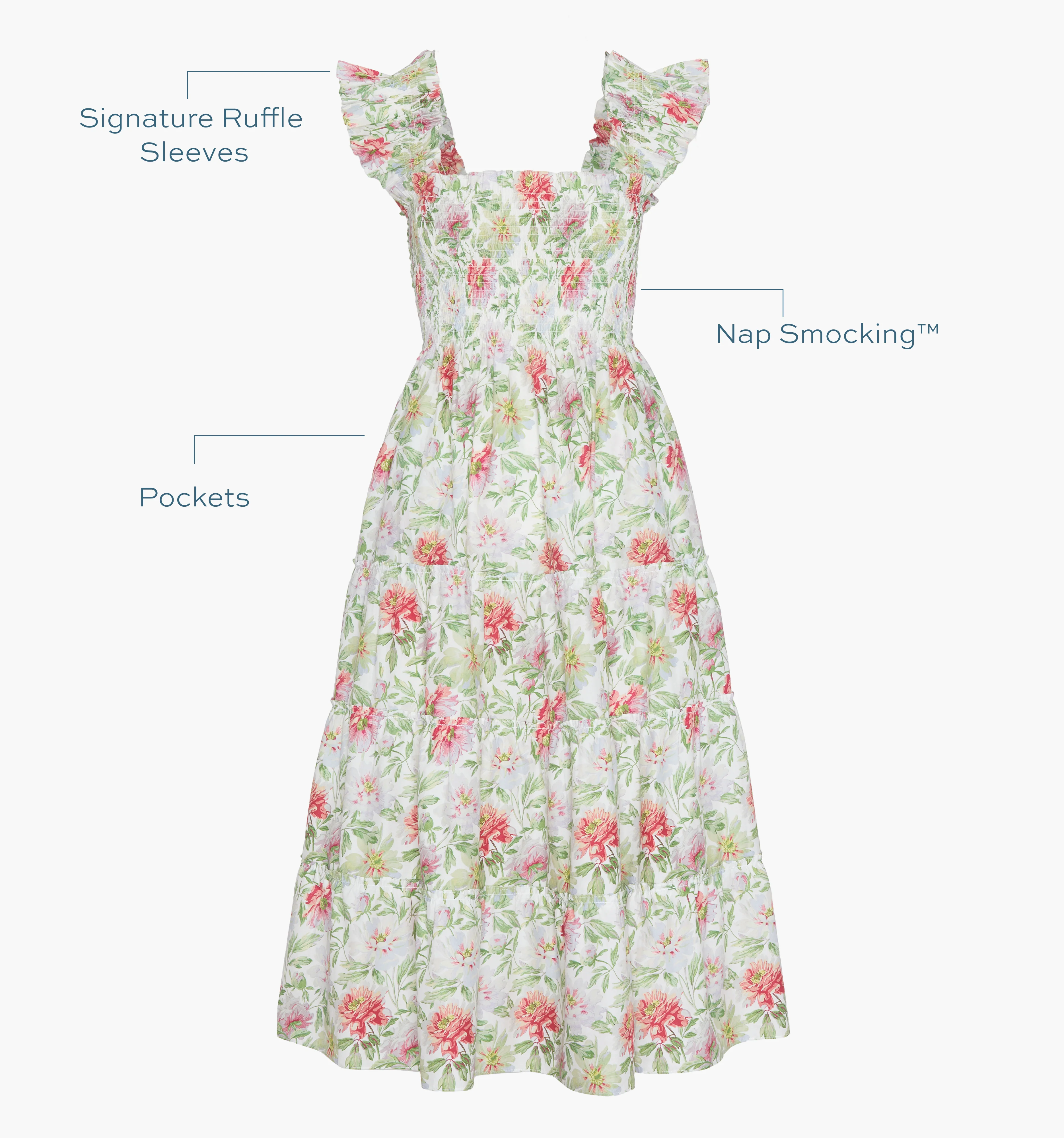 The Ellie Nap Dress - Peony Chintz
