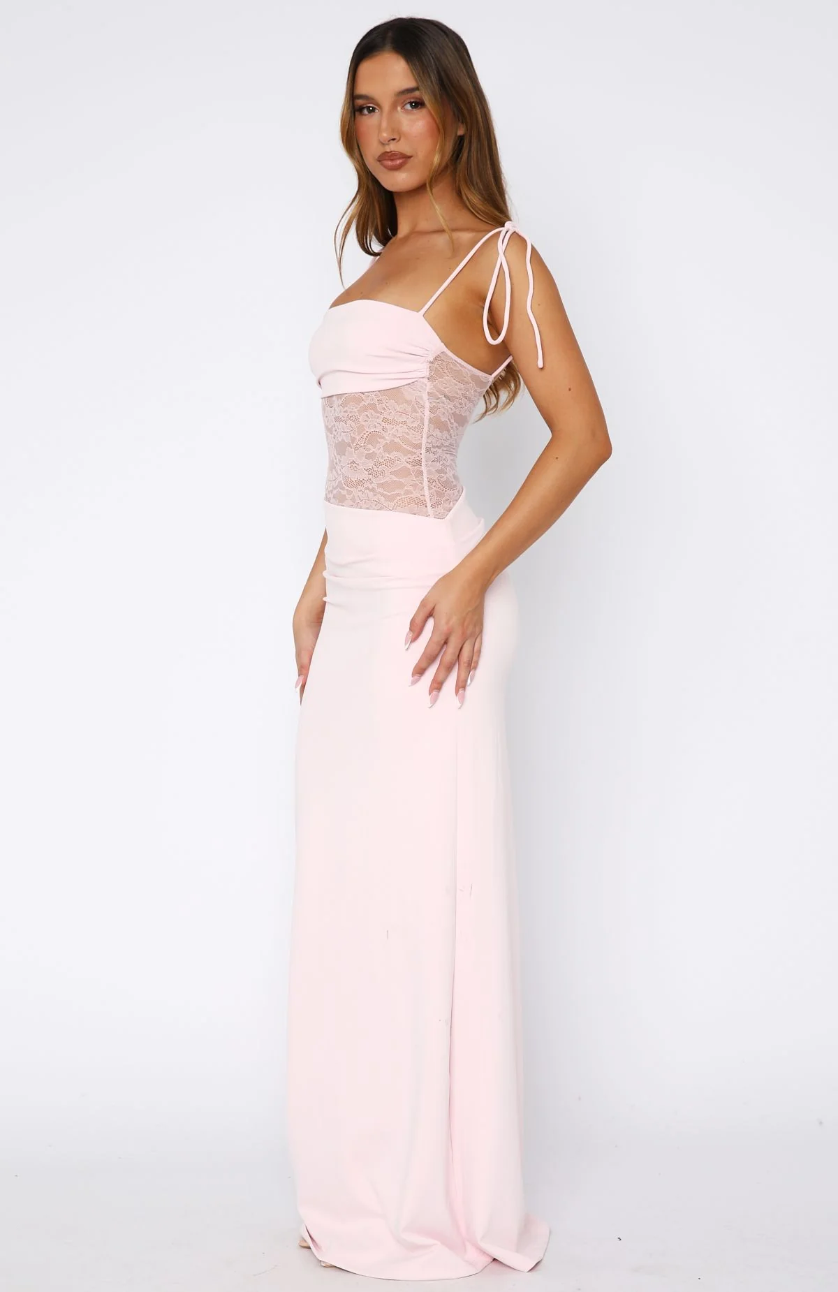Compliment Me Maxi Dress Baby Pink