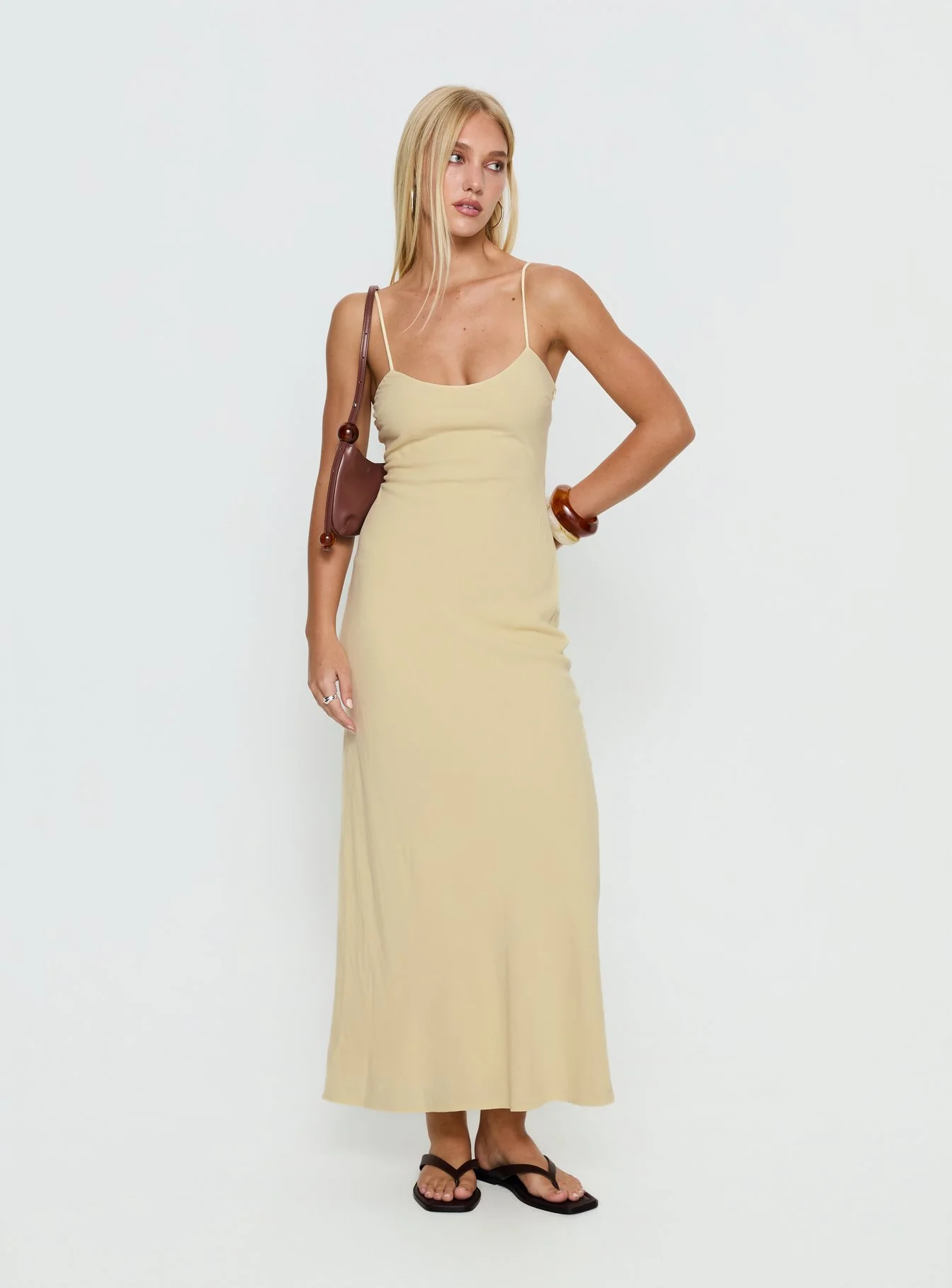Montie Scoop Maxi Dress Lemon