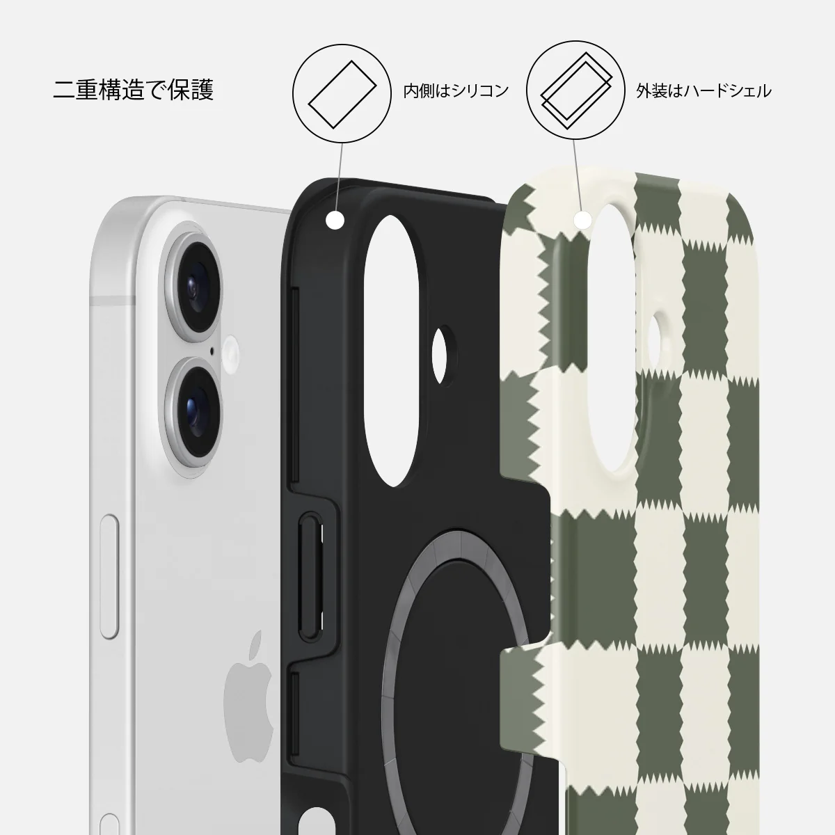 Retro Grid - iPhone 16 Plus ケース