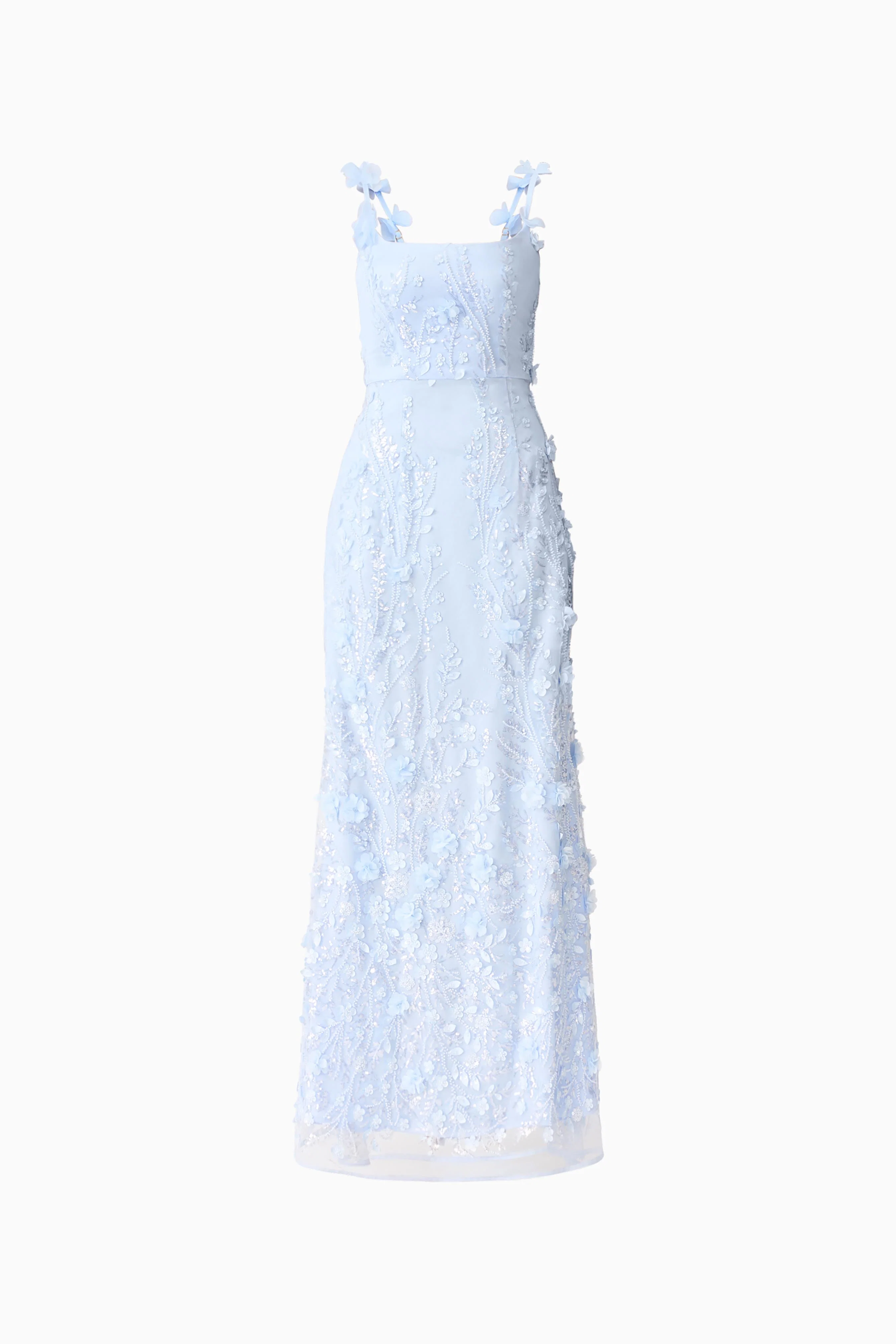 Rina Embellished Gown in Blue