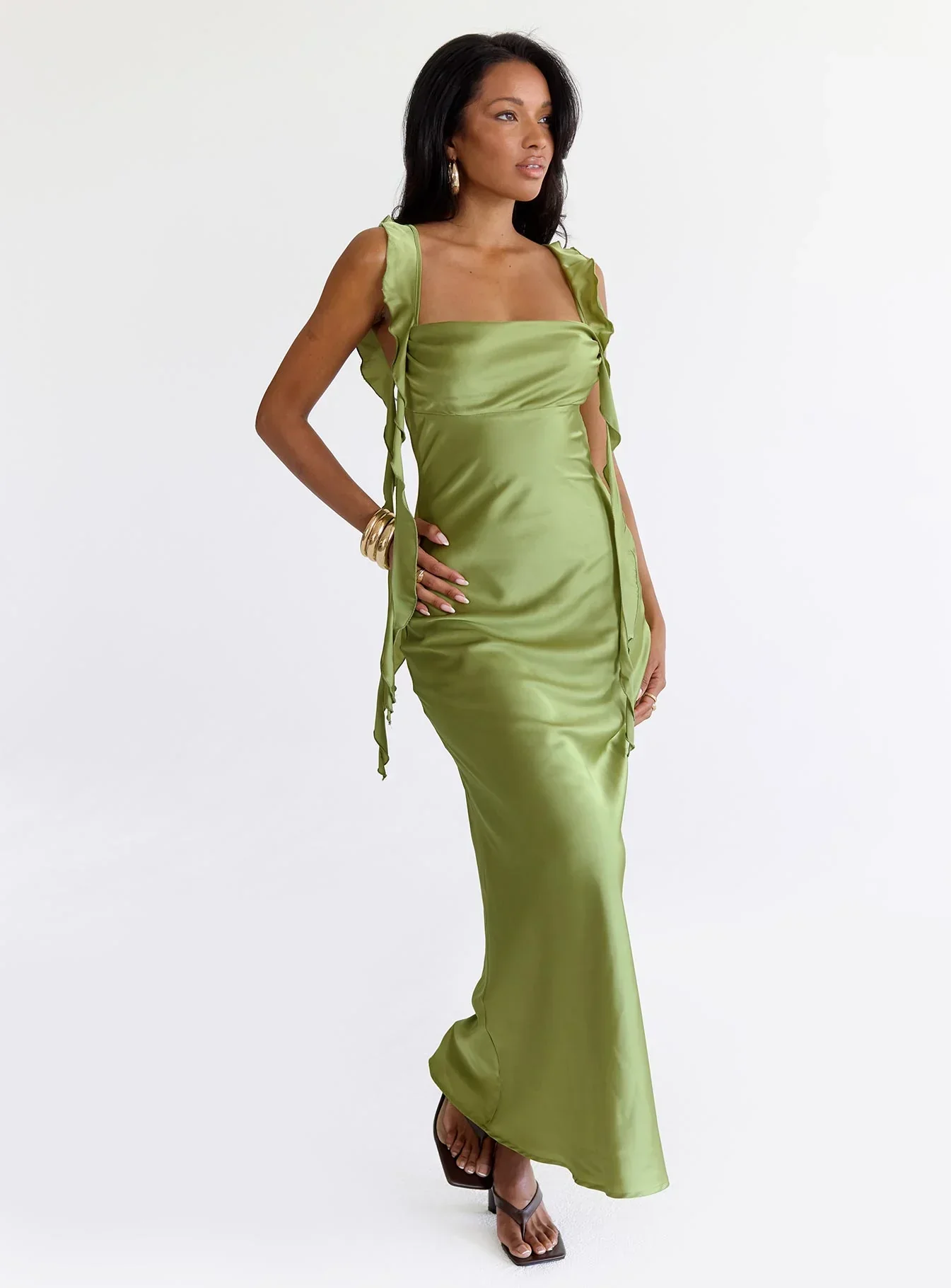 Lanai Maxi Dress Olive - luluinthesky