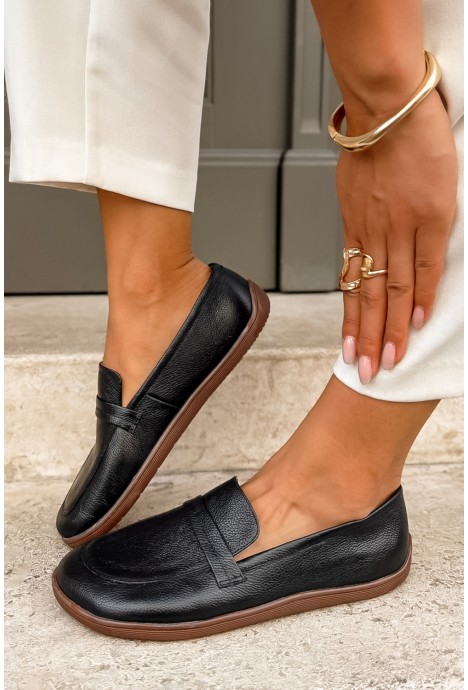 Czarne mokasyny barefoot Krelia