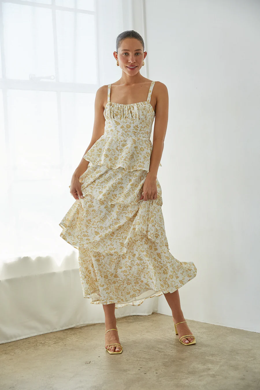Everlee Bustier Tiered Maxi Dress - luluinthesky