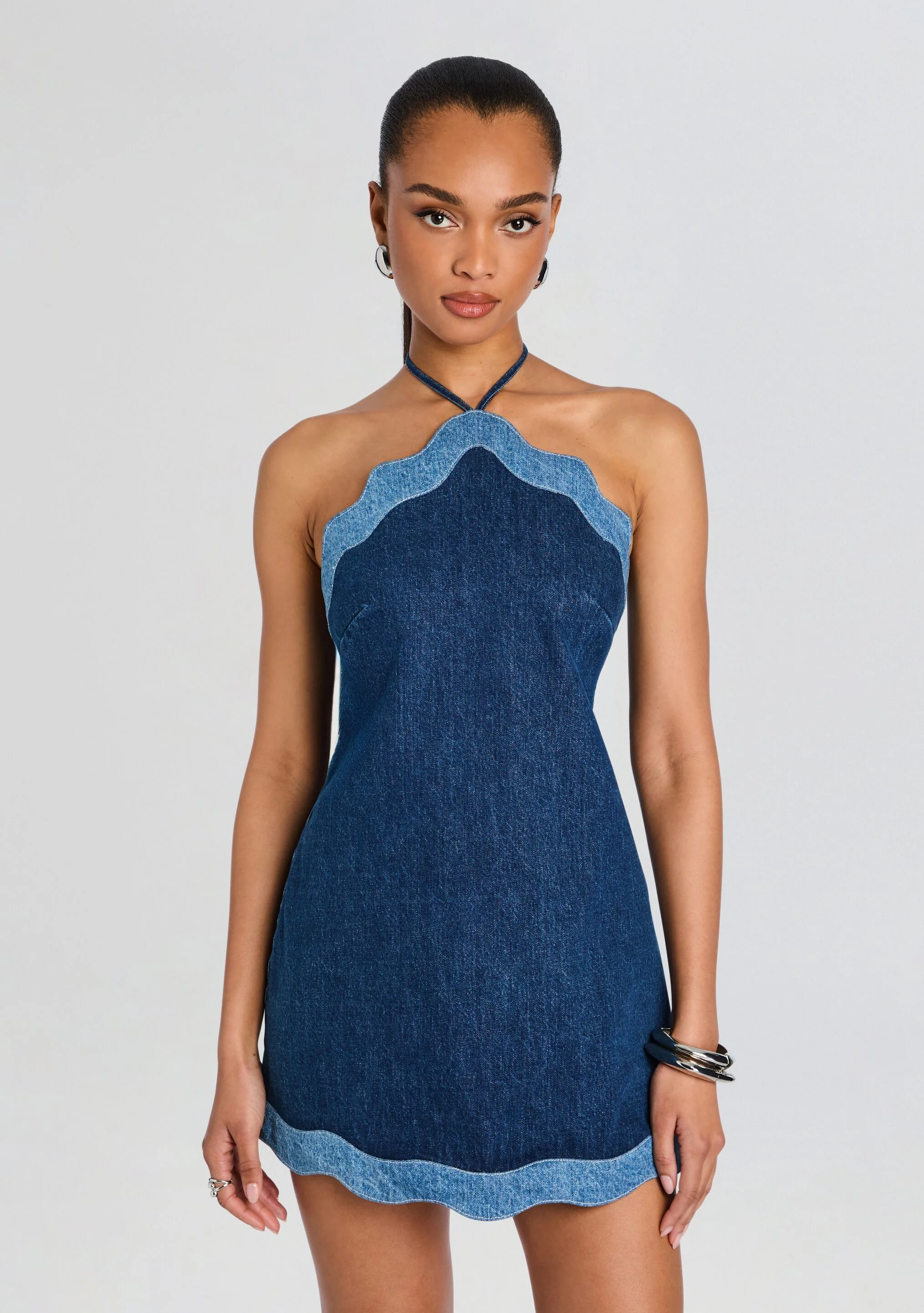 Tasia Denim Dress - FASHION NOB