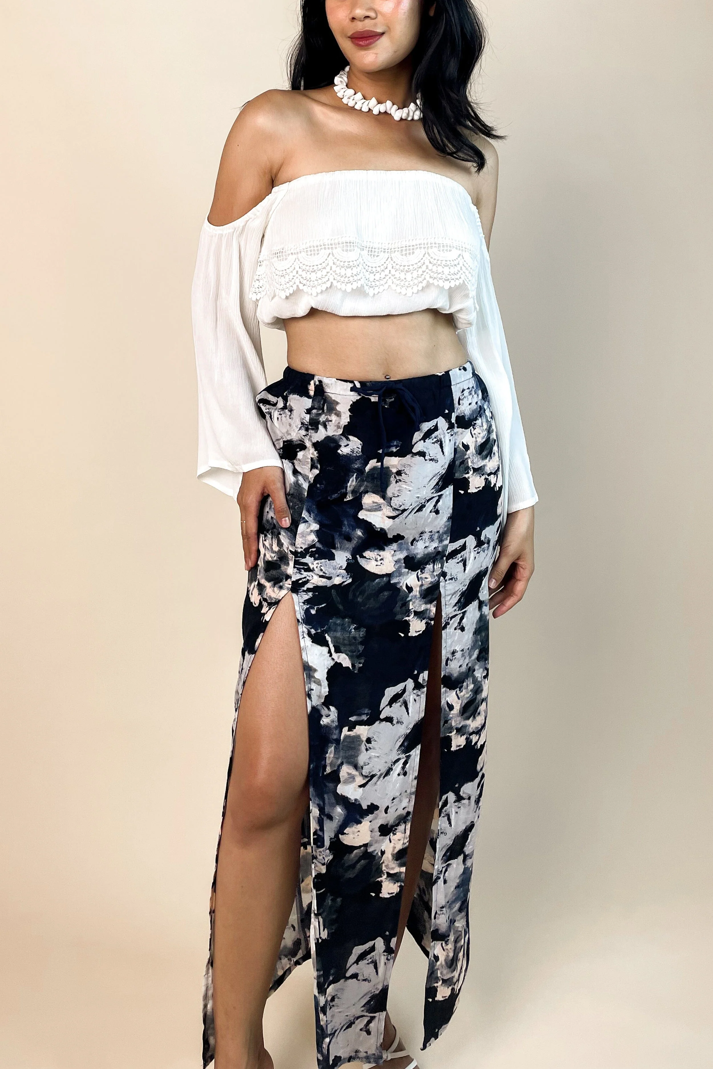 Ladder Maxi Skirt