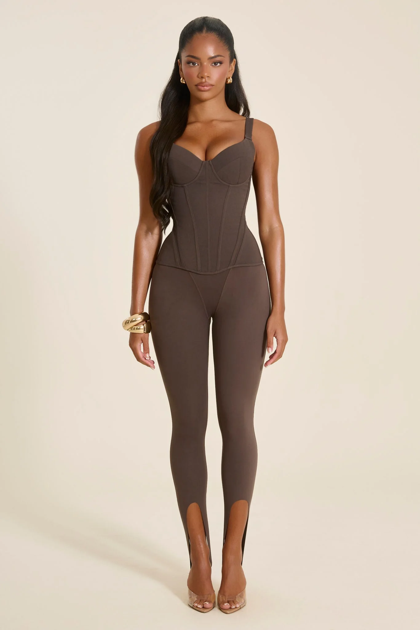 The Hourglass Corset Top in Brown