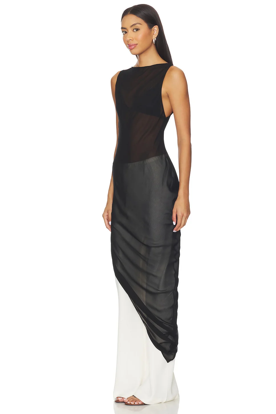 Via Asym Maxi Dress