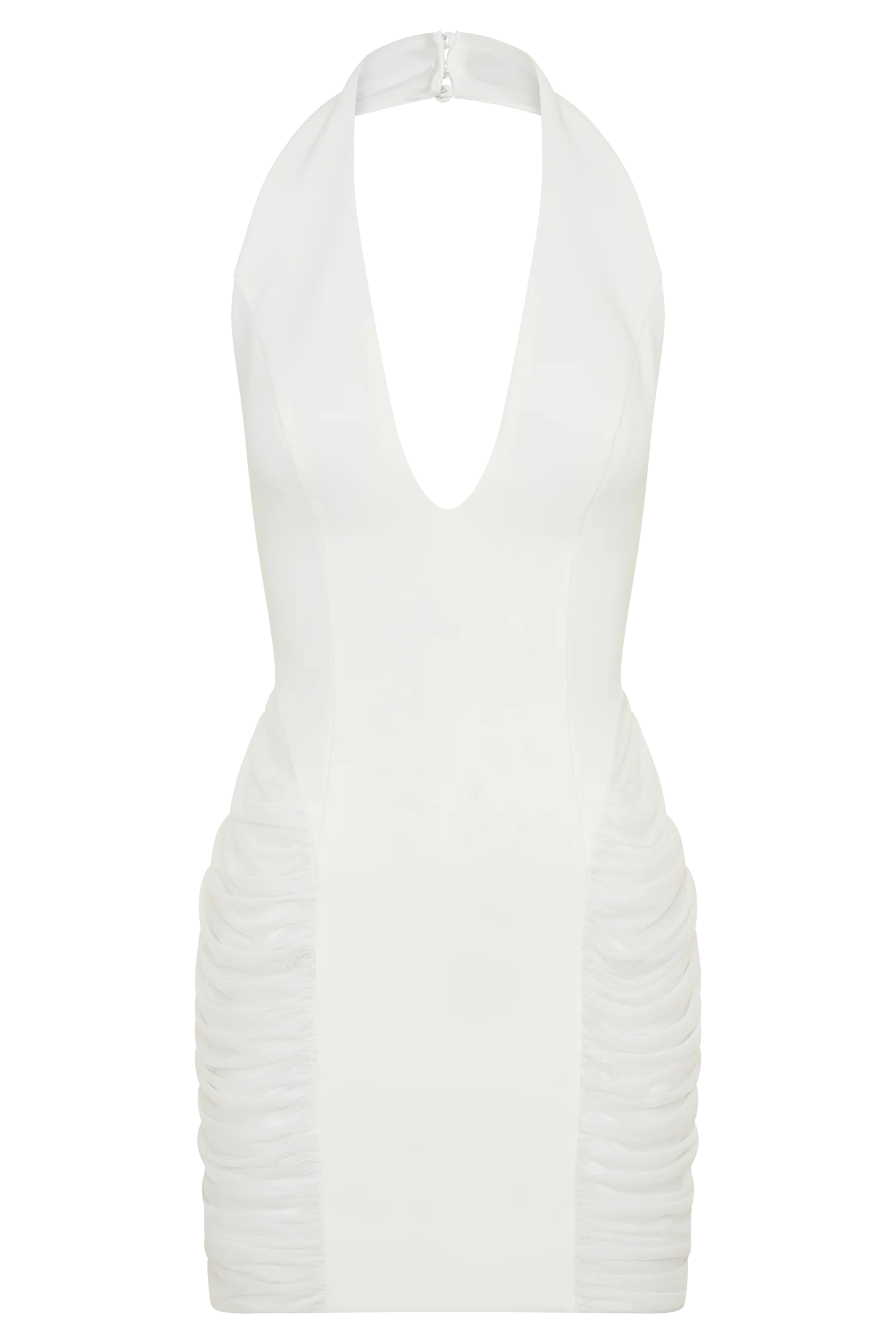 Anari Gathered Scuba Mini Dress - White