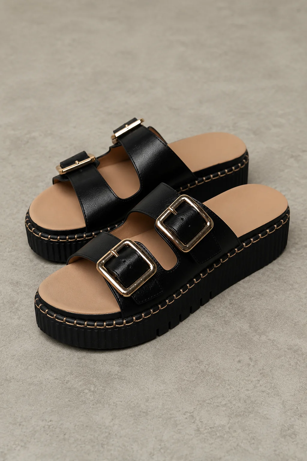 Jacinta Platform Sandal in Black - FINAL SALE