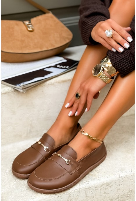 Brązowe mokasyny barefoot Lazea