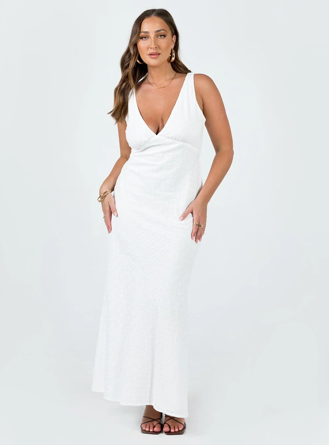 Nellie Maxi Dress White - luluinthesky